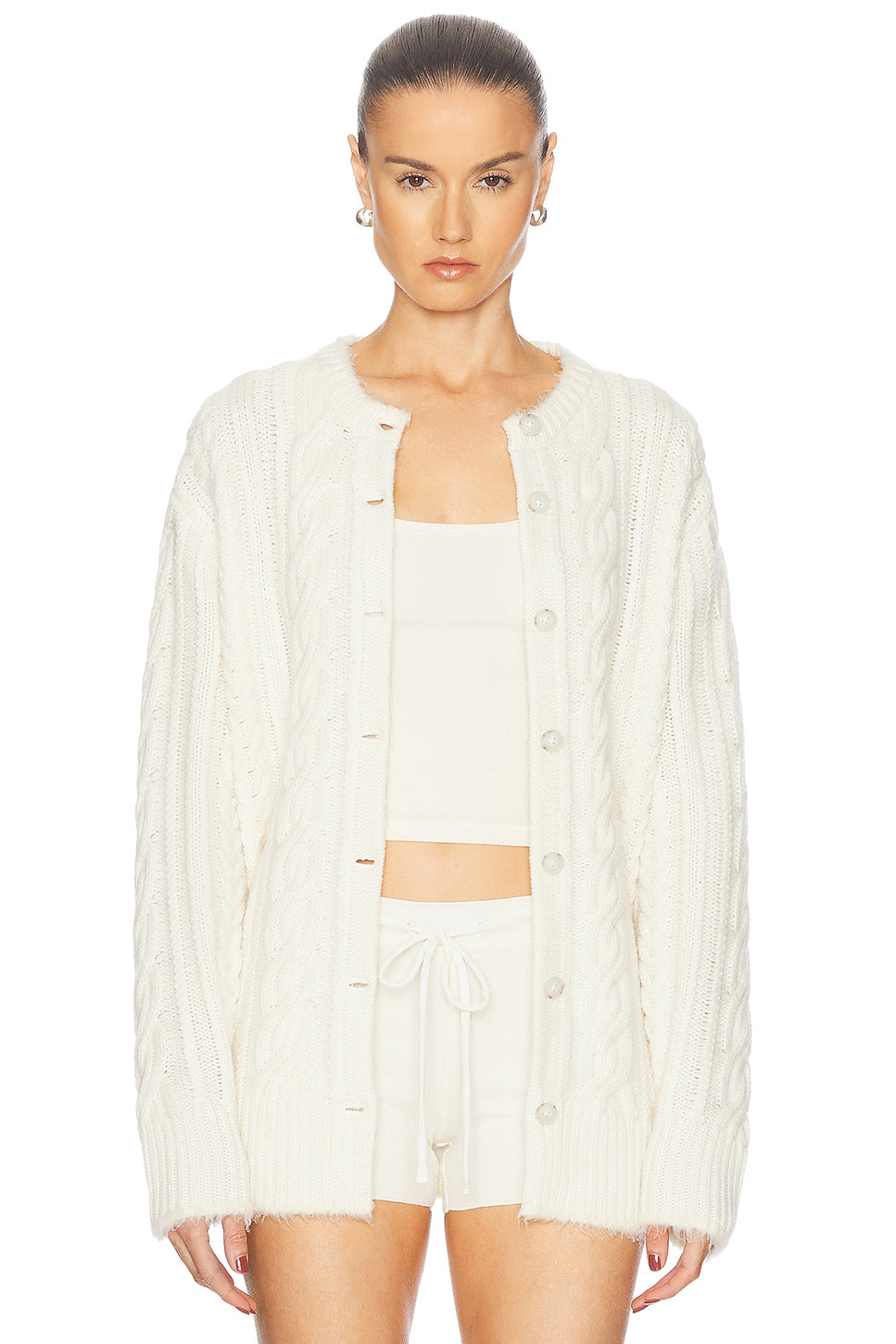 Rossella Cable Cashmere Cardigan