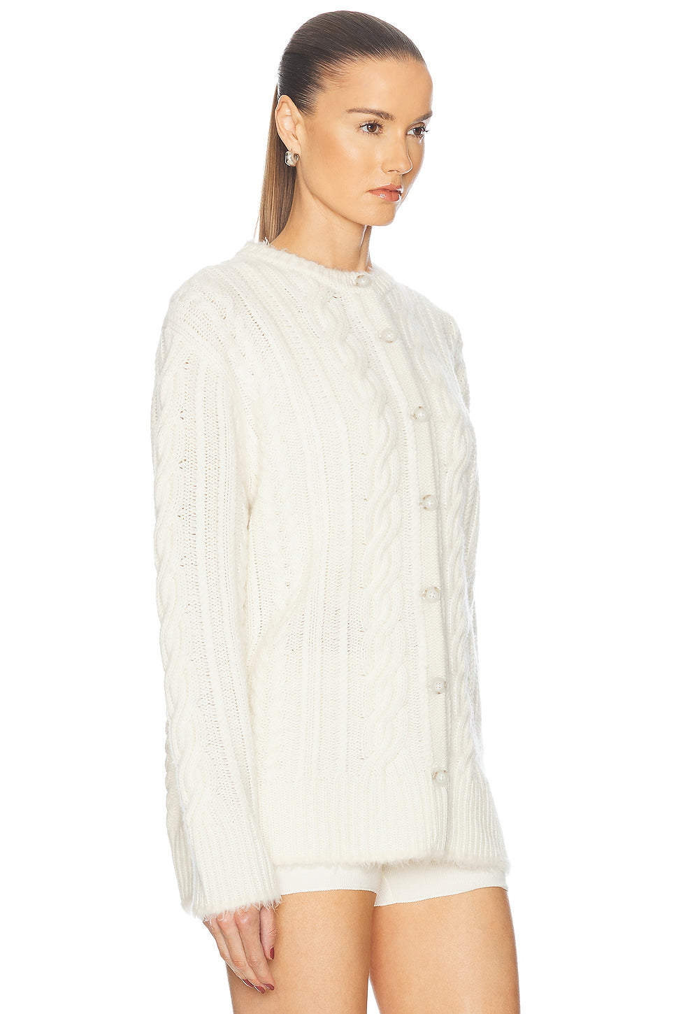 Rossella Cable Cashmere Cardigan