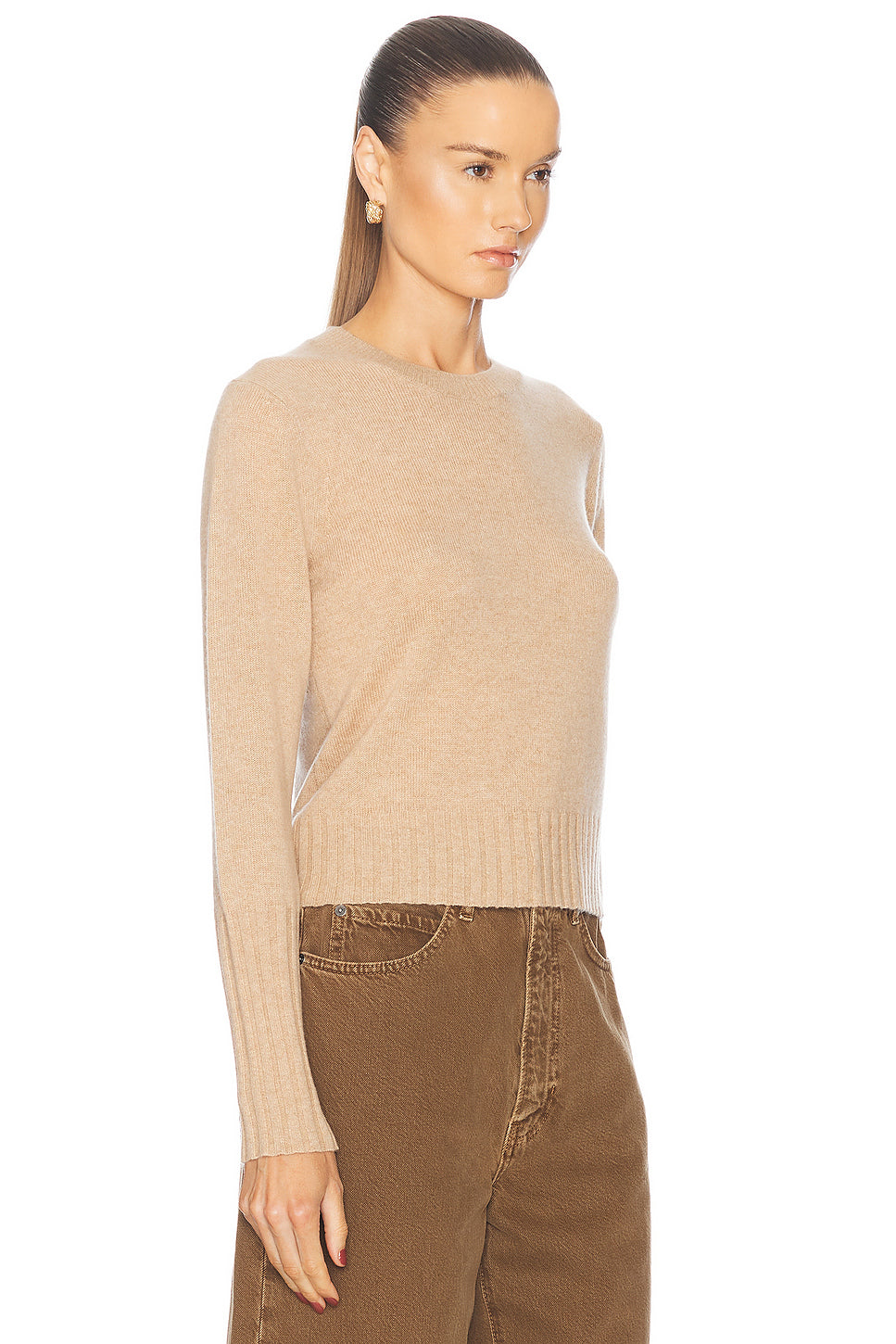 Shrunken Crew Cashmere Sweater