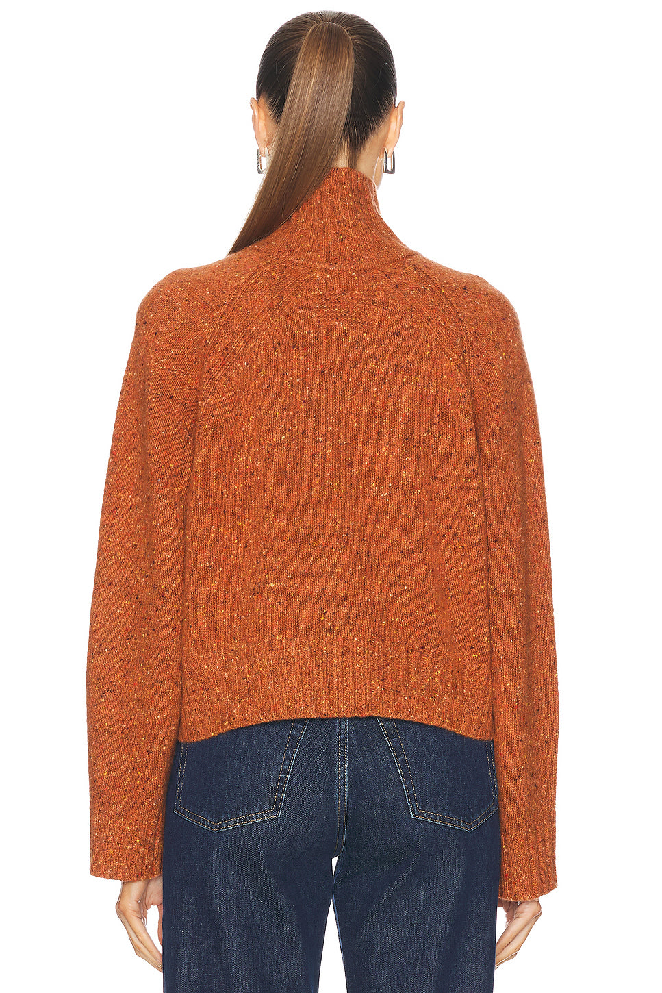 Cropped Turtleneck Cashmere Sweater