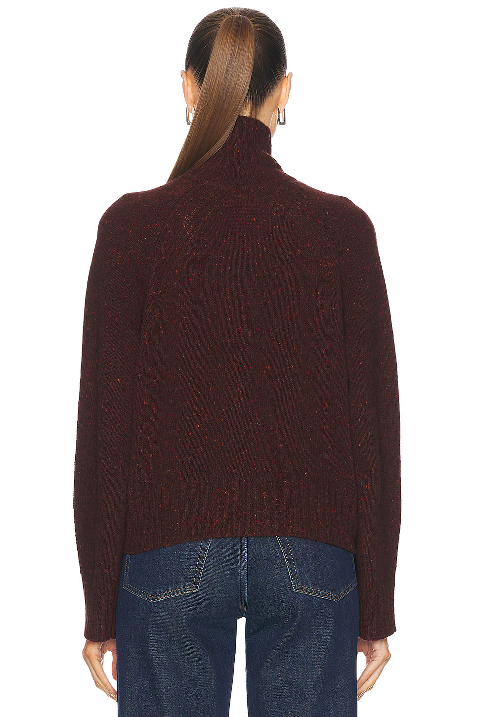 Cropped Turtleneck Cashmere Sweater