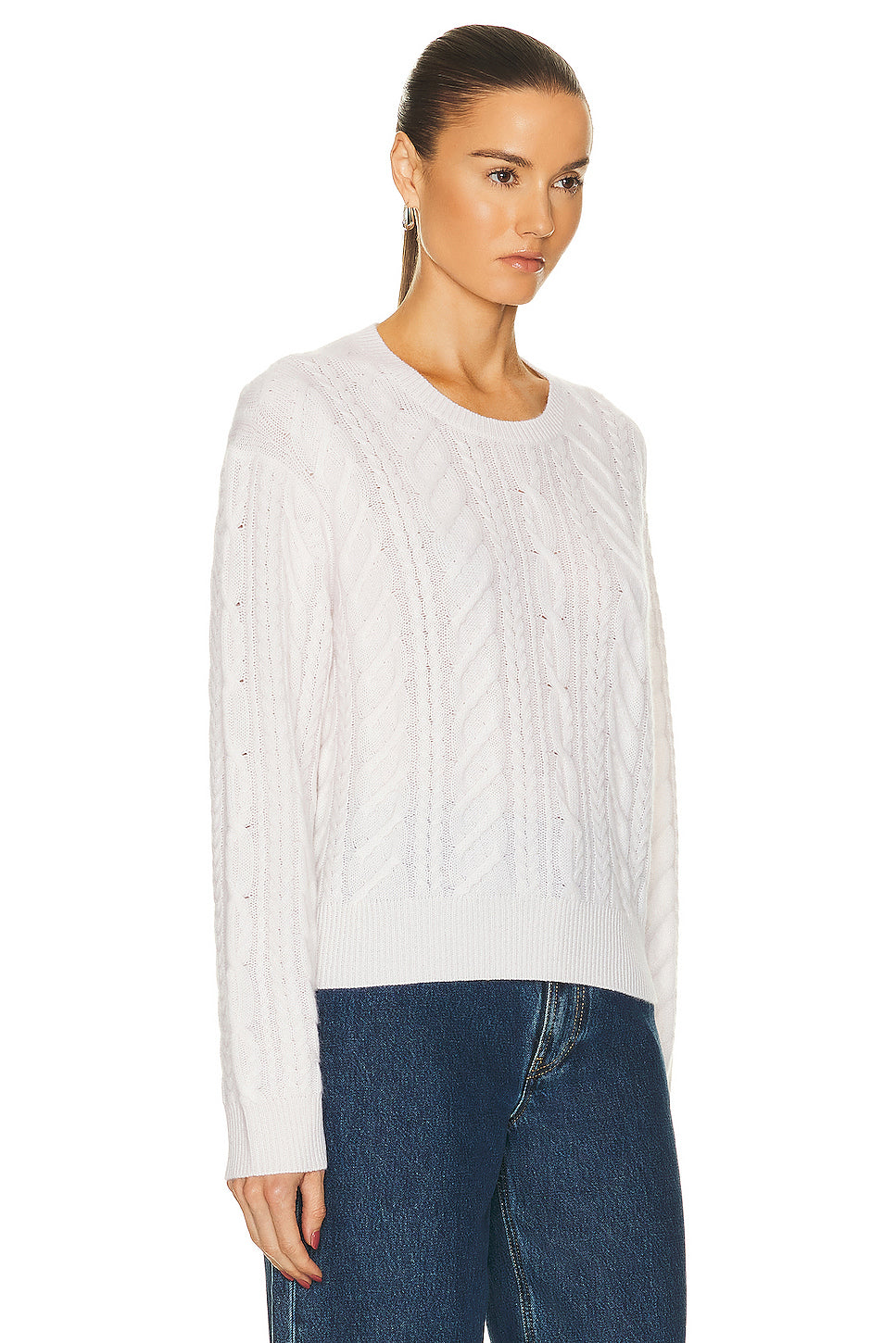 Marled Cable Crew Sweater