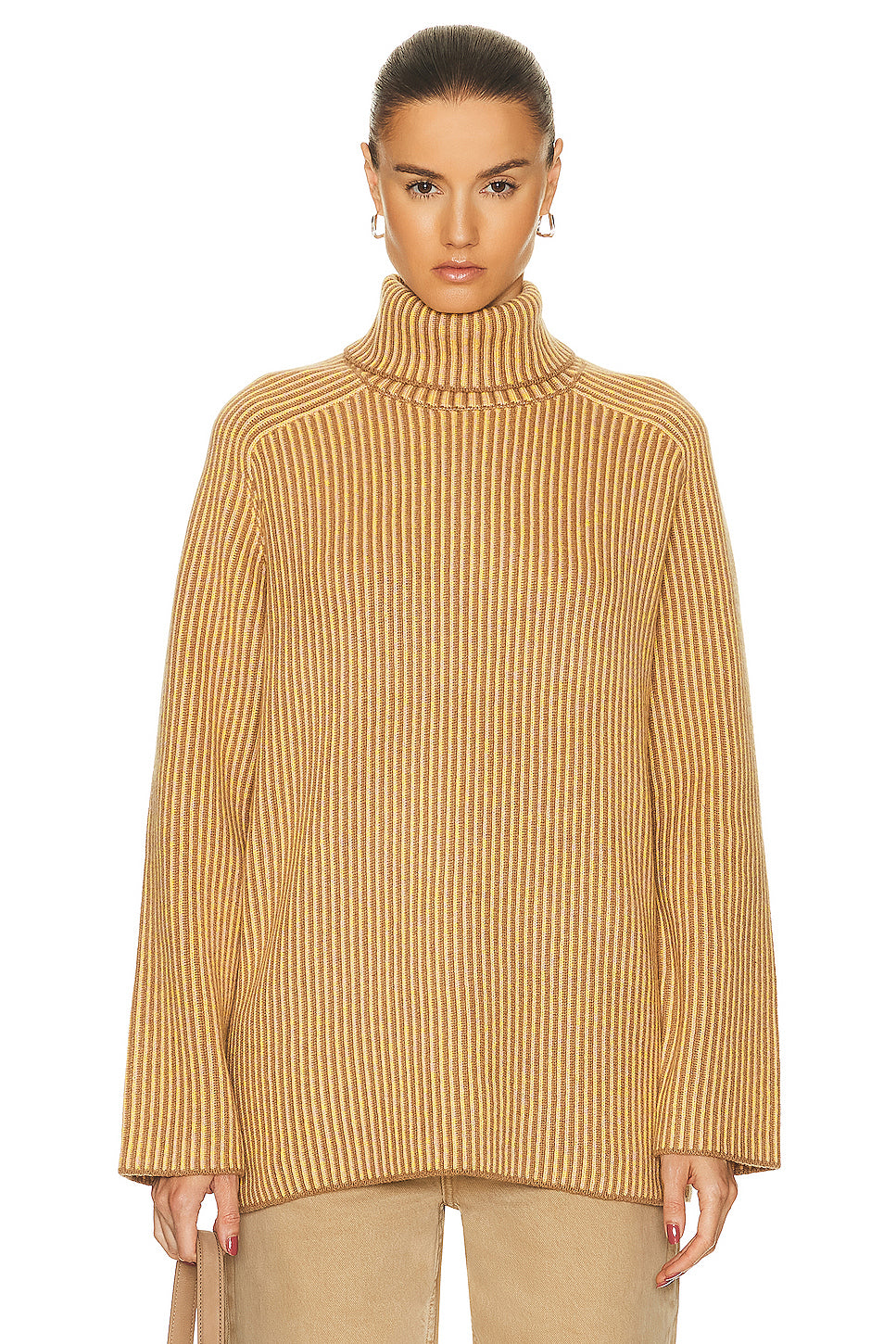 Tri Rib Turtleneck Sweater