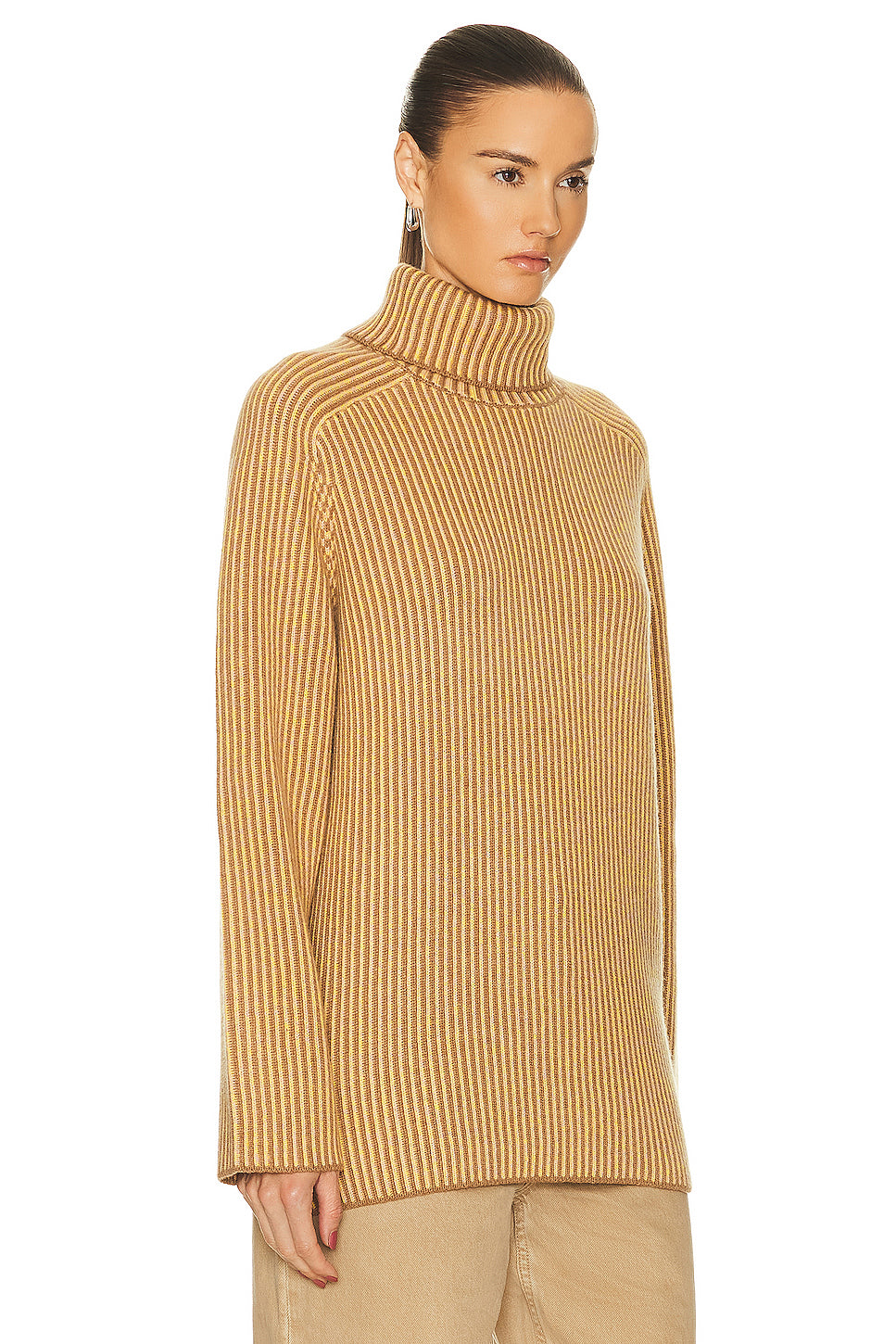 Tri Rib Turtleneck Sweater