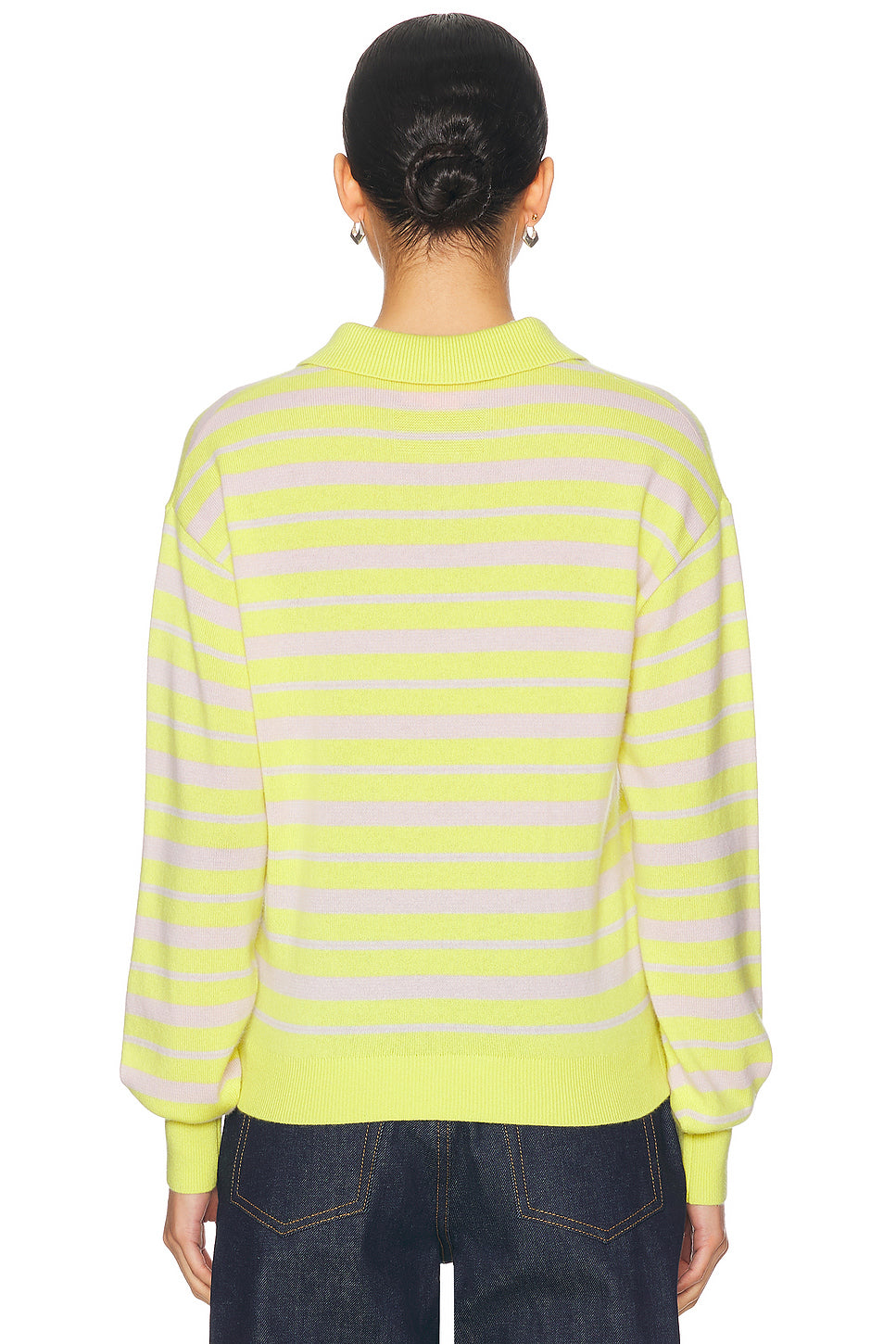 Collegiate Stripe Polo Cashmere Sweater