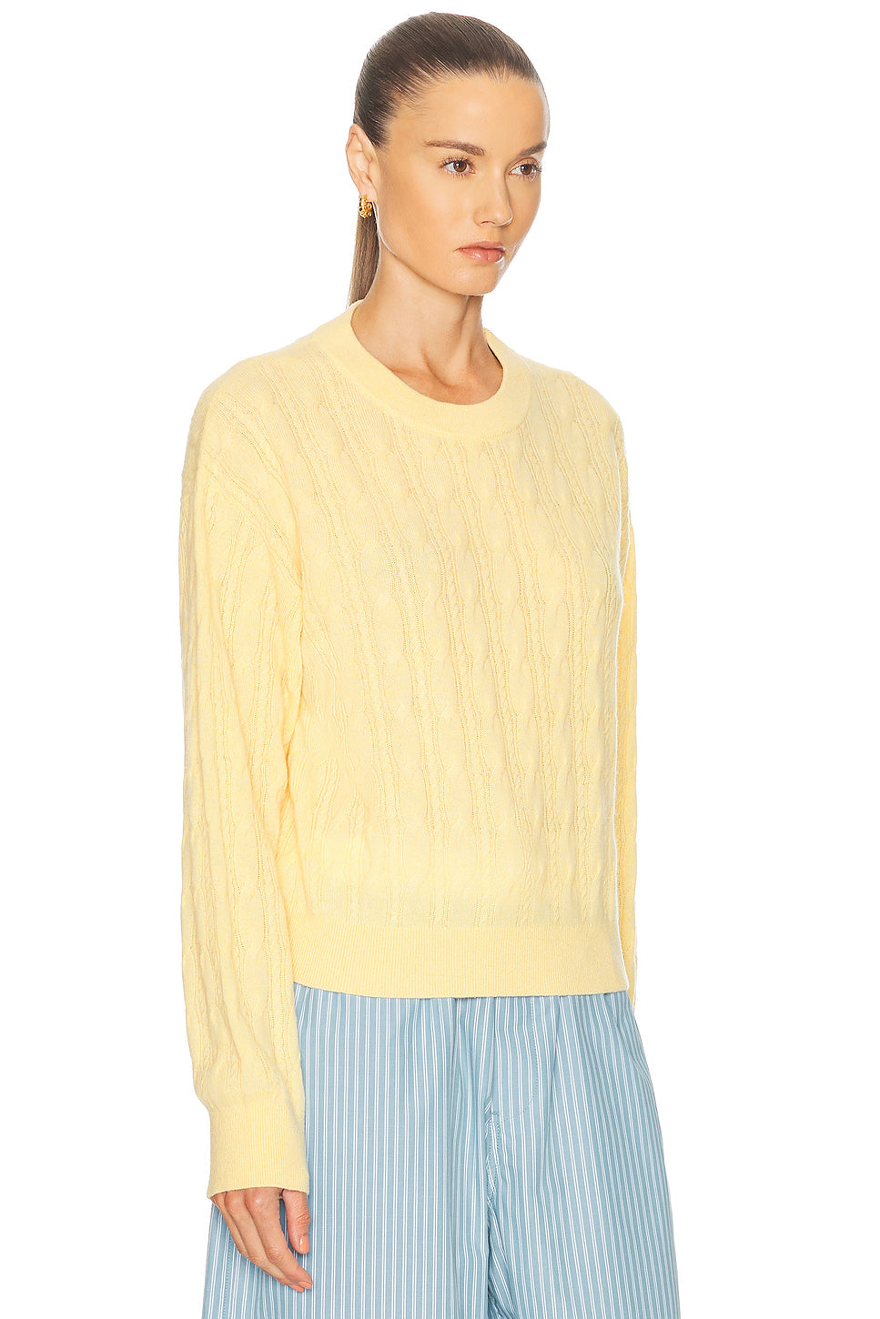 Cable Collegiate Crew Sweater