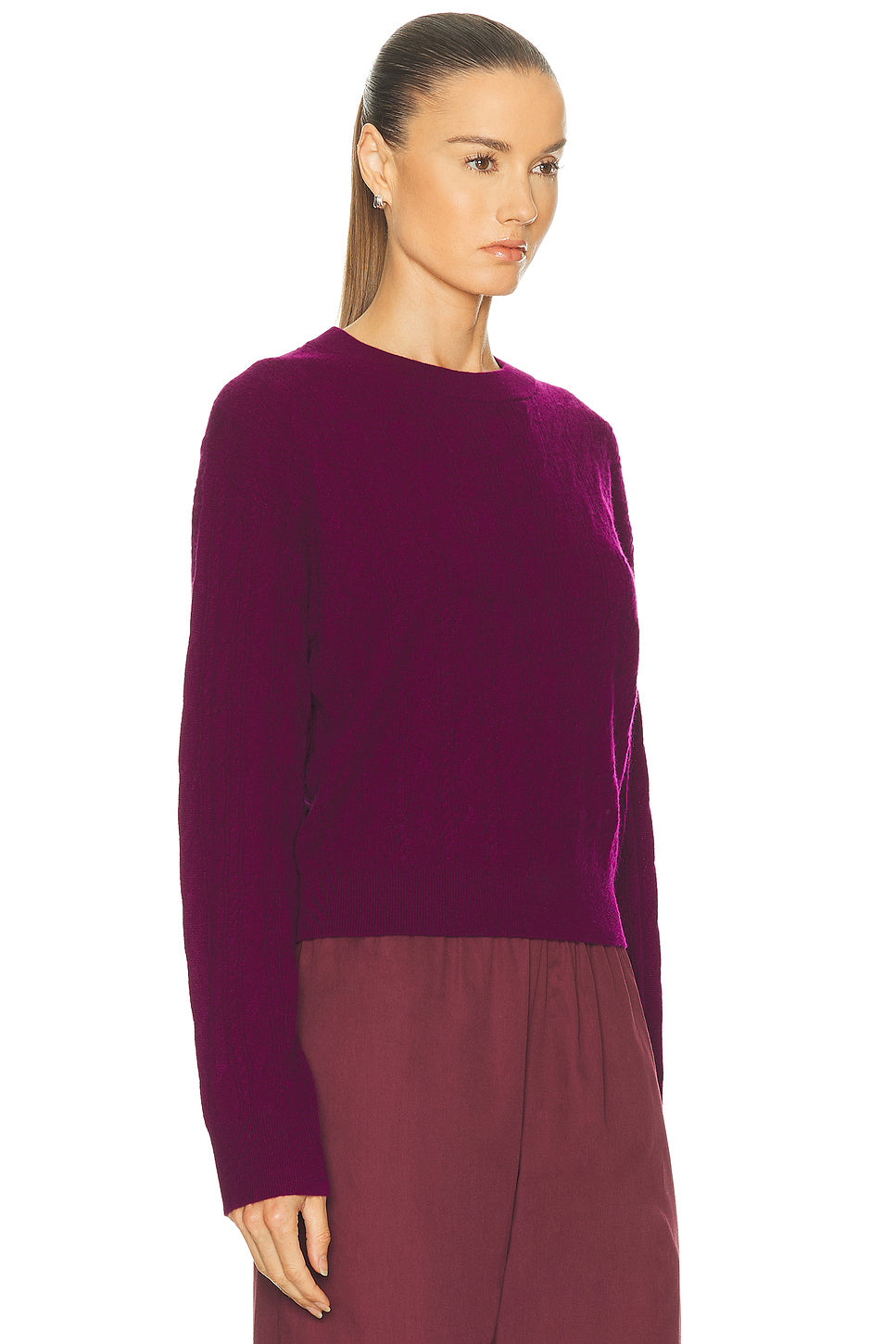 Cable Collegiate Crew Sweater