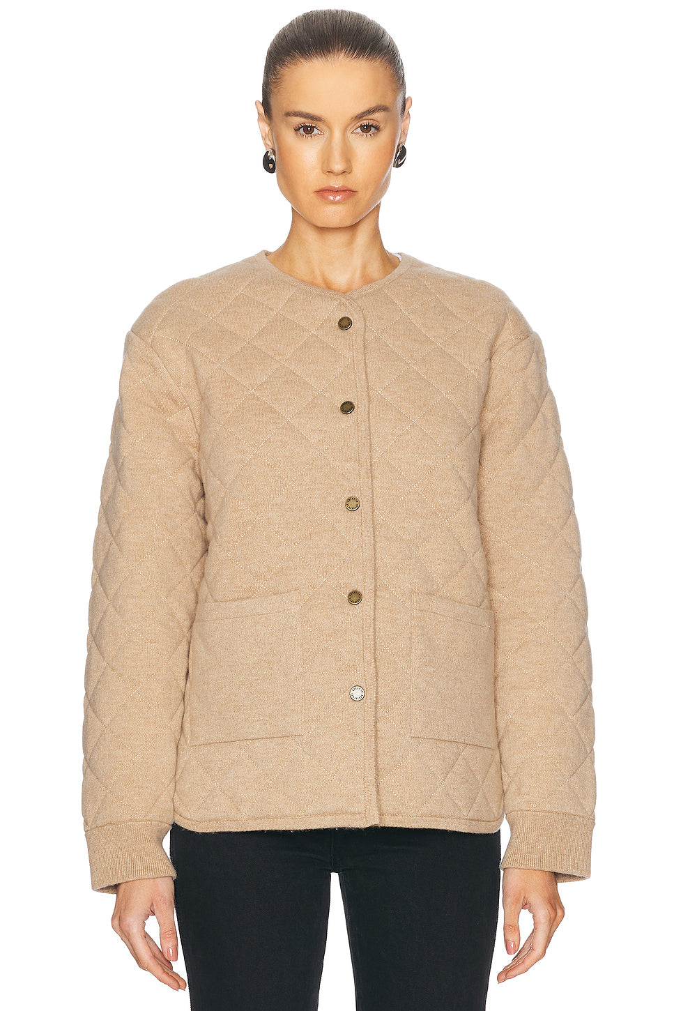 Quilted Liner Cashmere Jacket