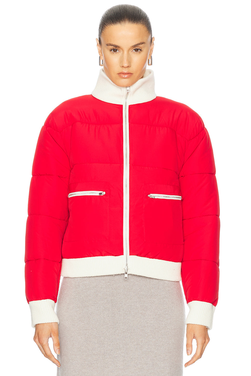 Quilted Cashmere Blend Reversible Puffer Jacket