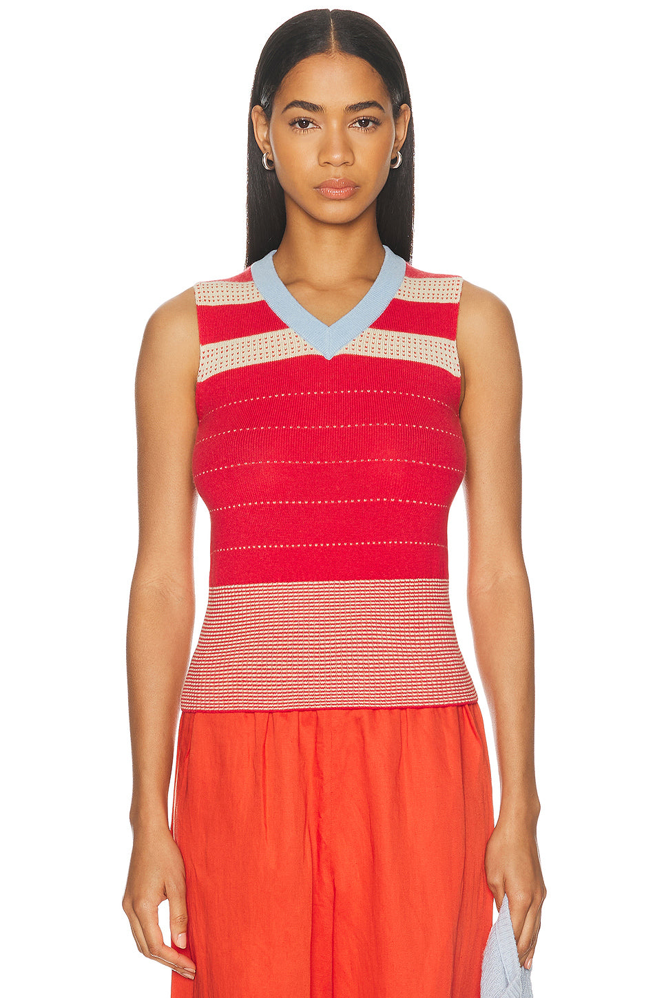 Collegiate Stripe Vest Top