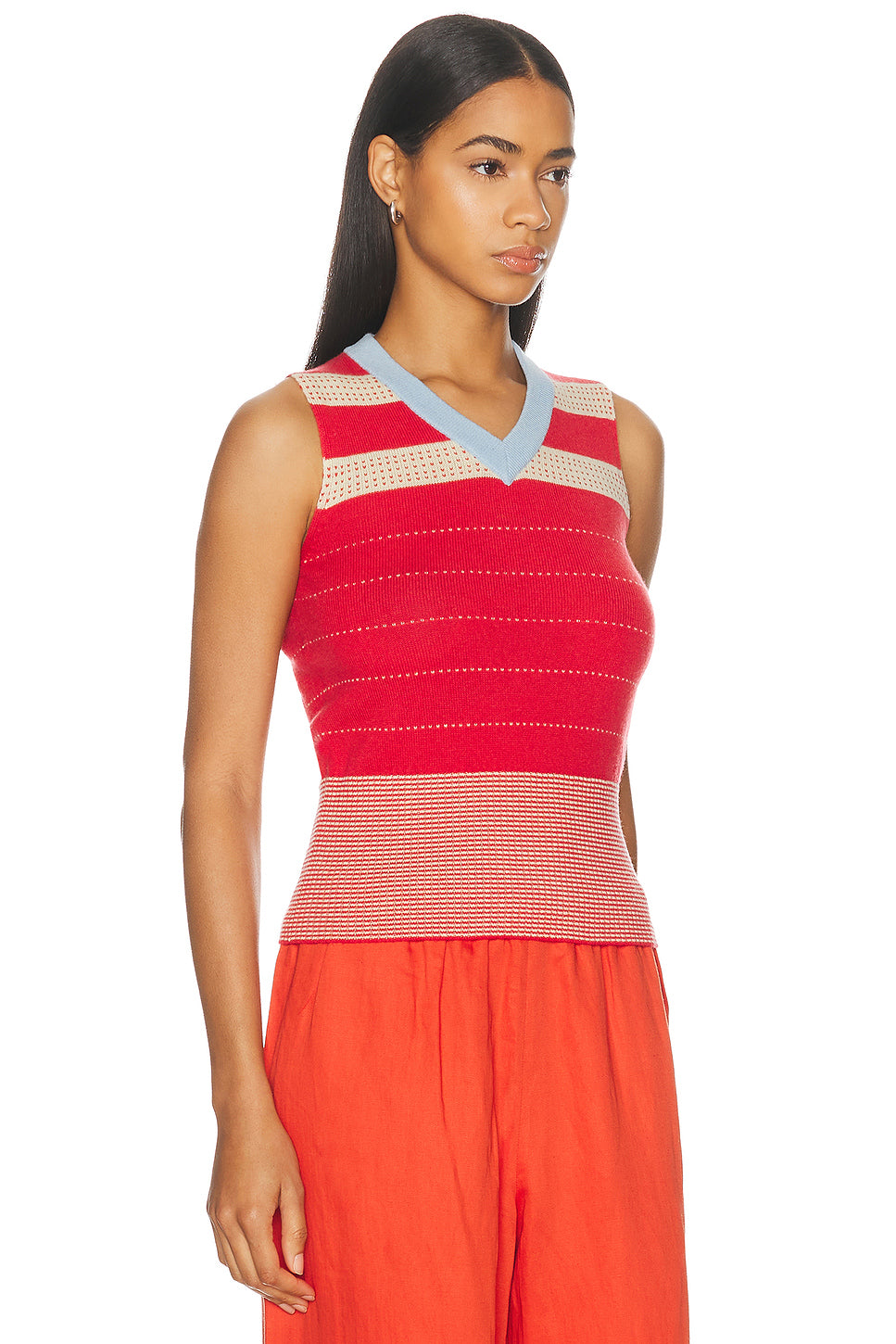 Collegiate Stripe Vest Top