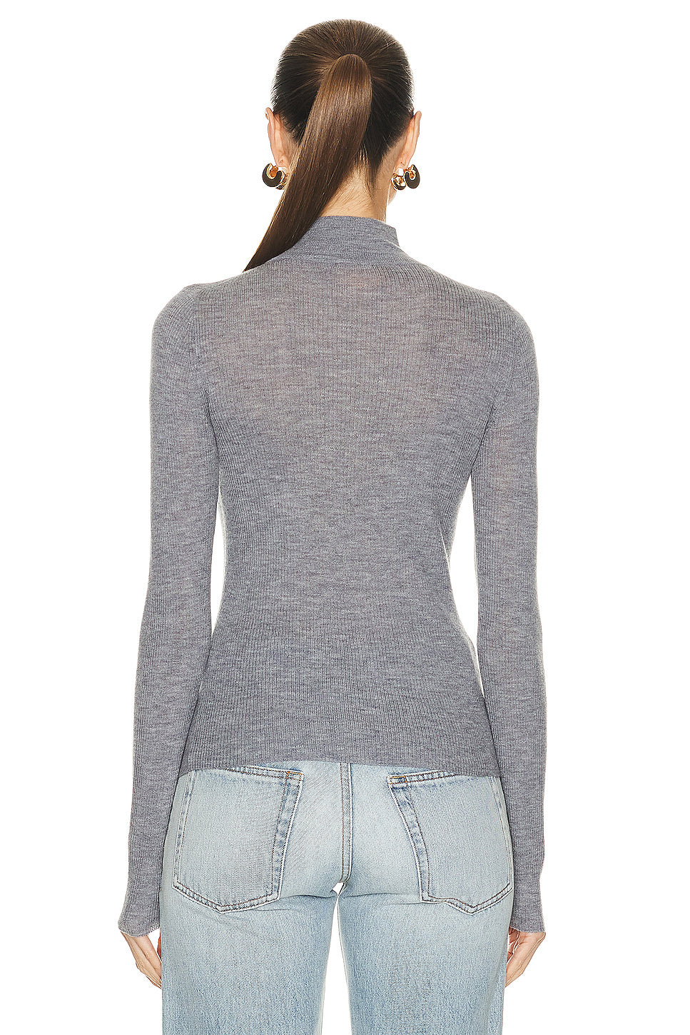 Base Layer Rib Turtleneck Top
