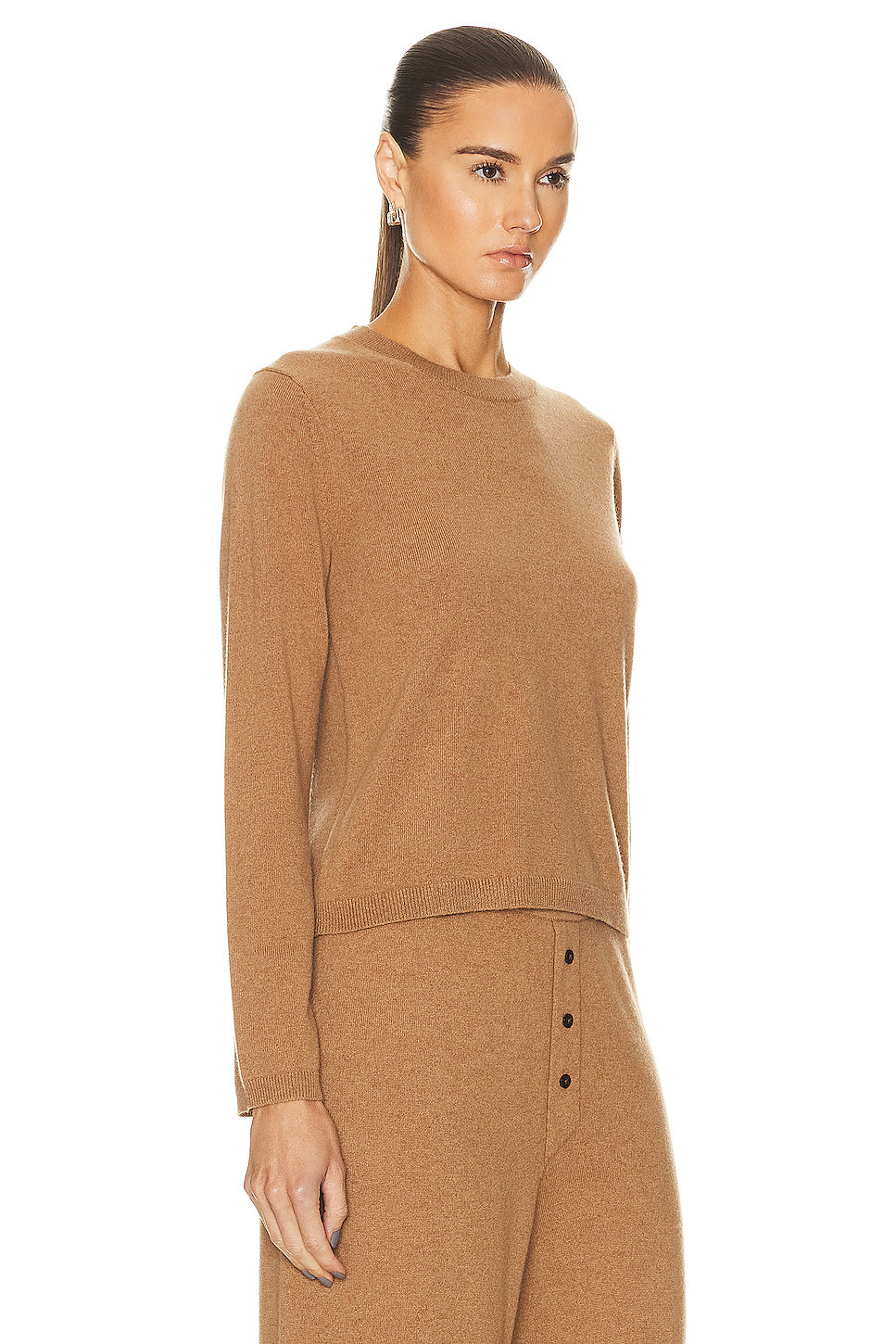 Shrunken Crew Cashmere Sweater