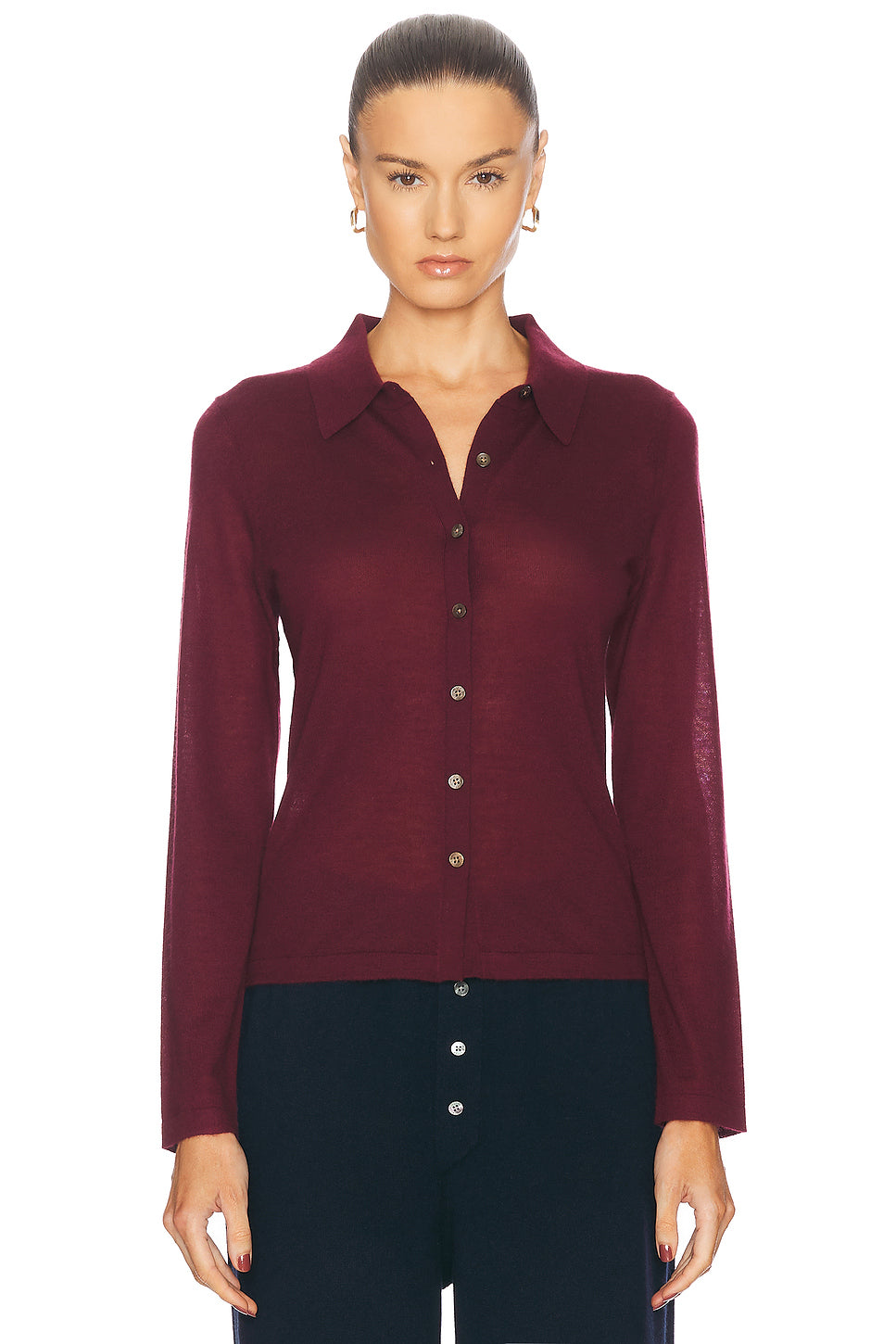 Long Sleeve Cashmere Shirt