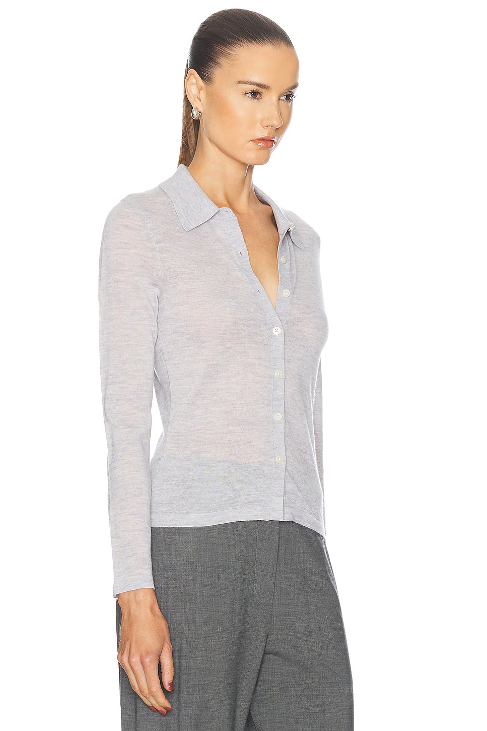 Long Sleeve Cashmere Shirt