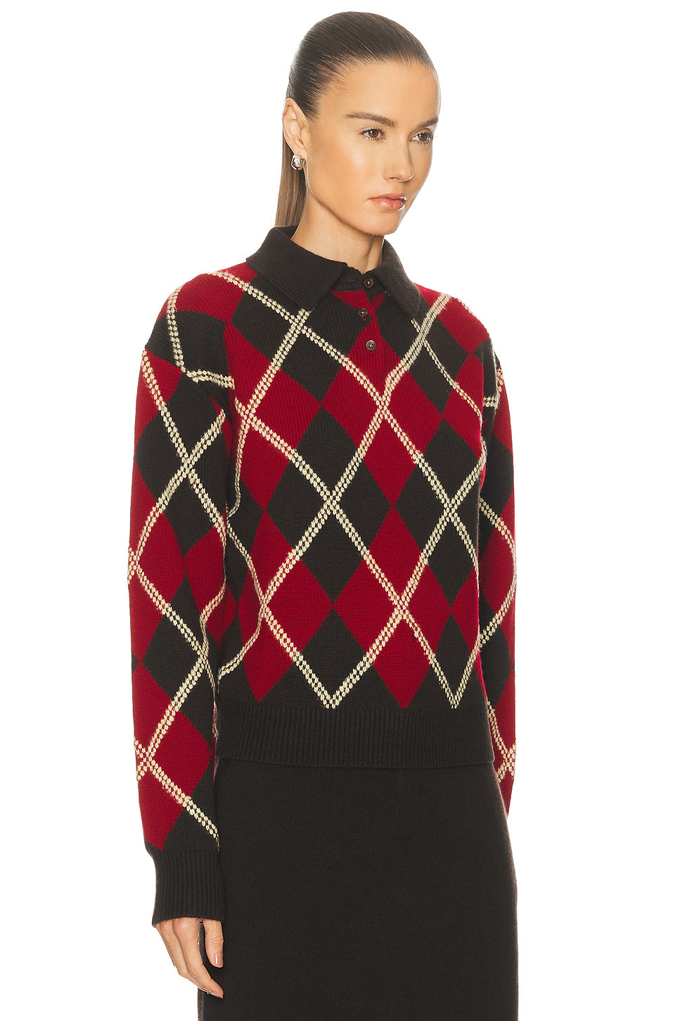 Collegiate Argyle Polo Top