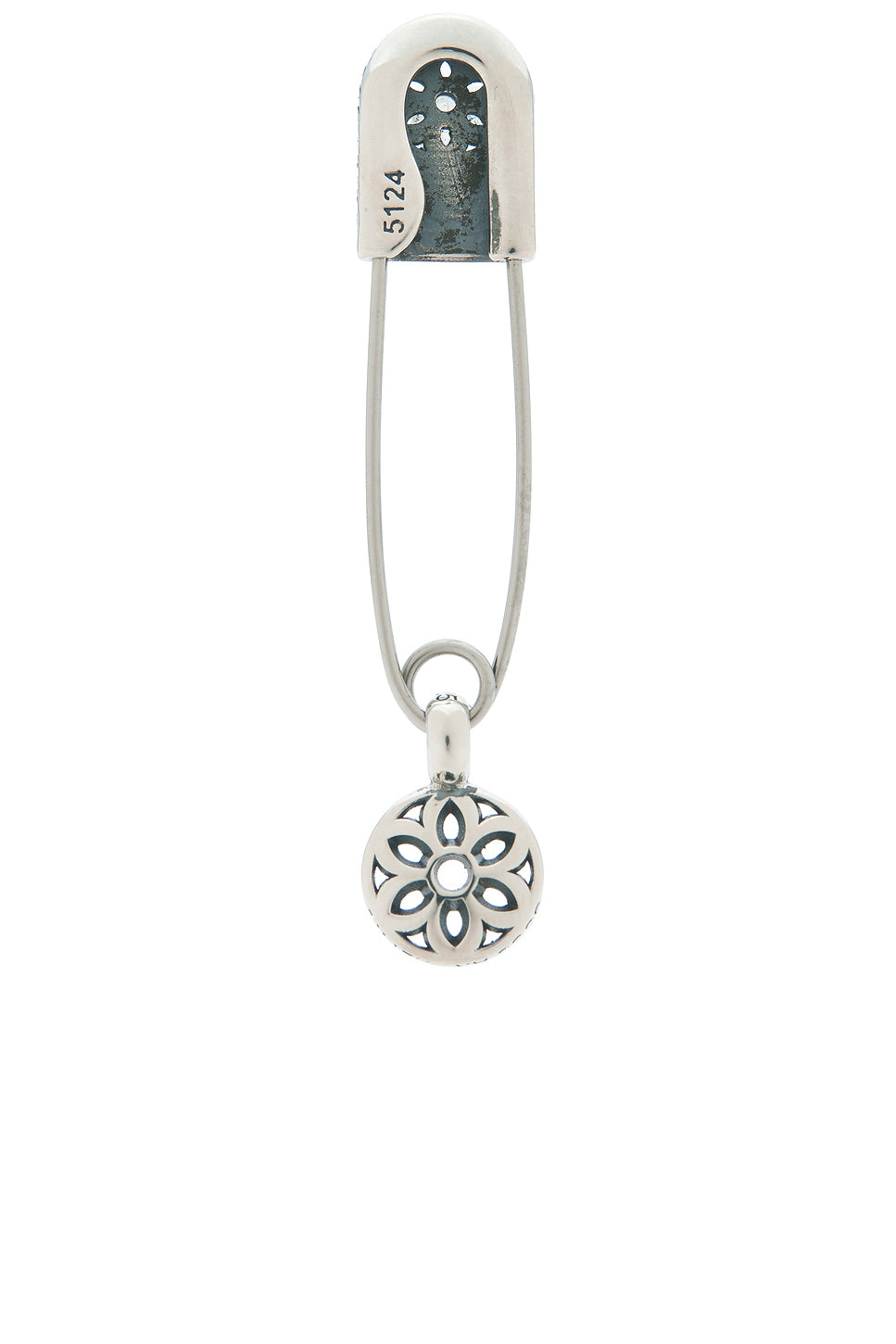 Safety Pin with Rosette Charm