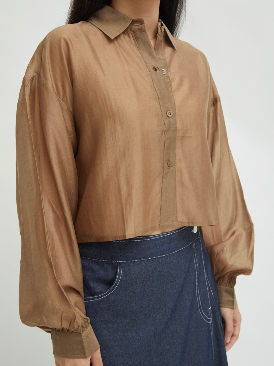 Gista Cropped Sheer Shirt