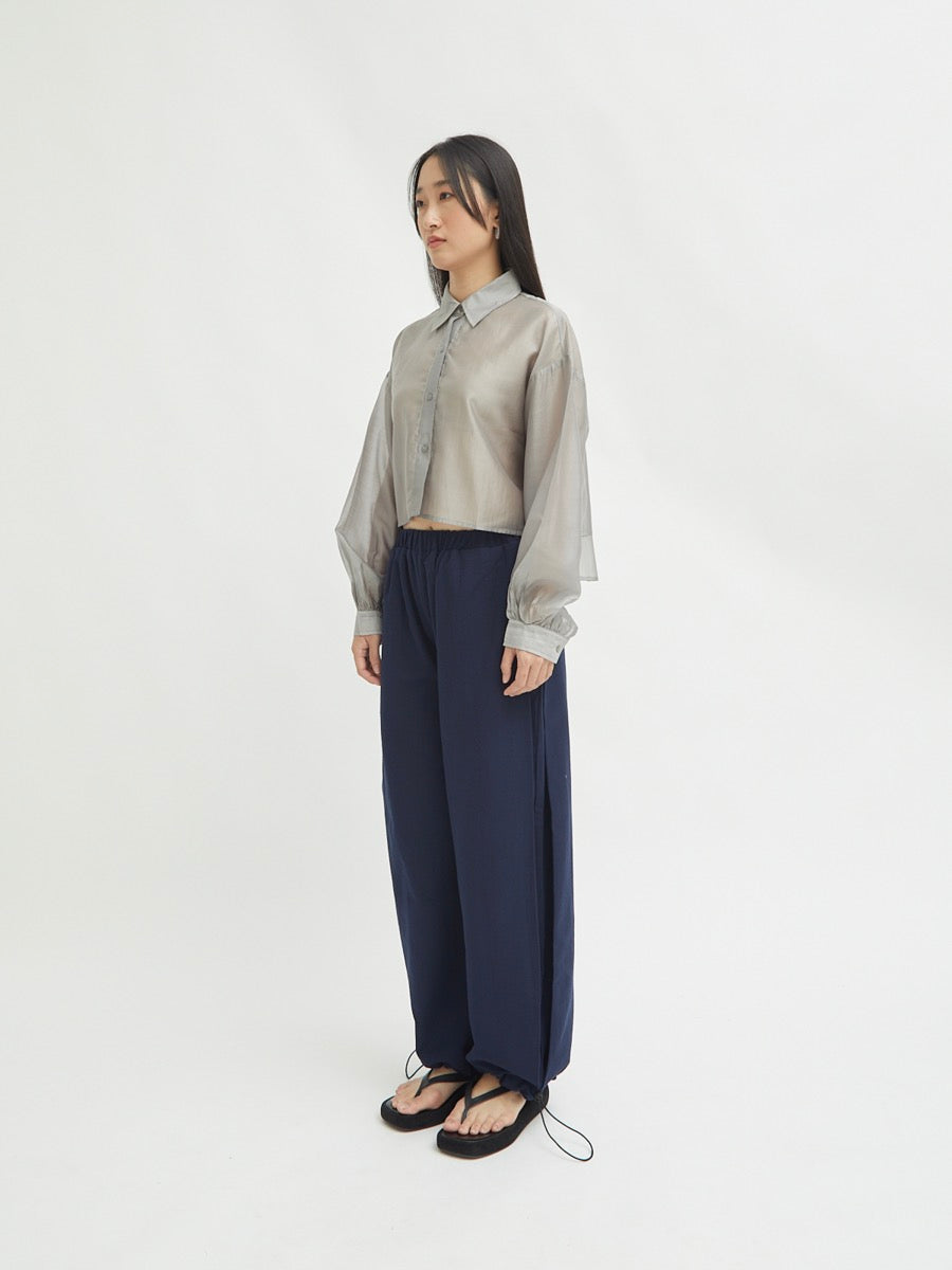 Gista Cropped Sheer Shirt