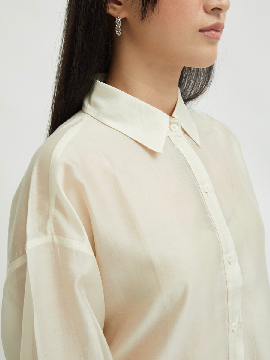 Gista Cropped Sheer Shirt