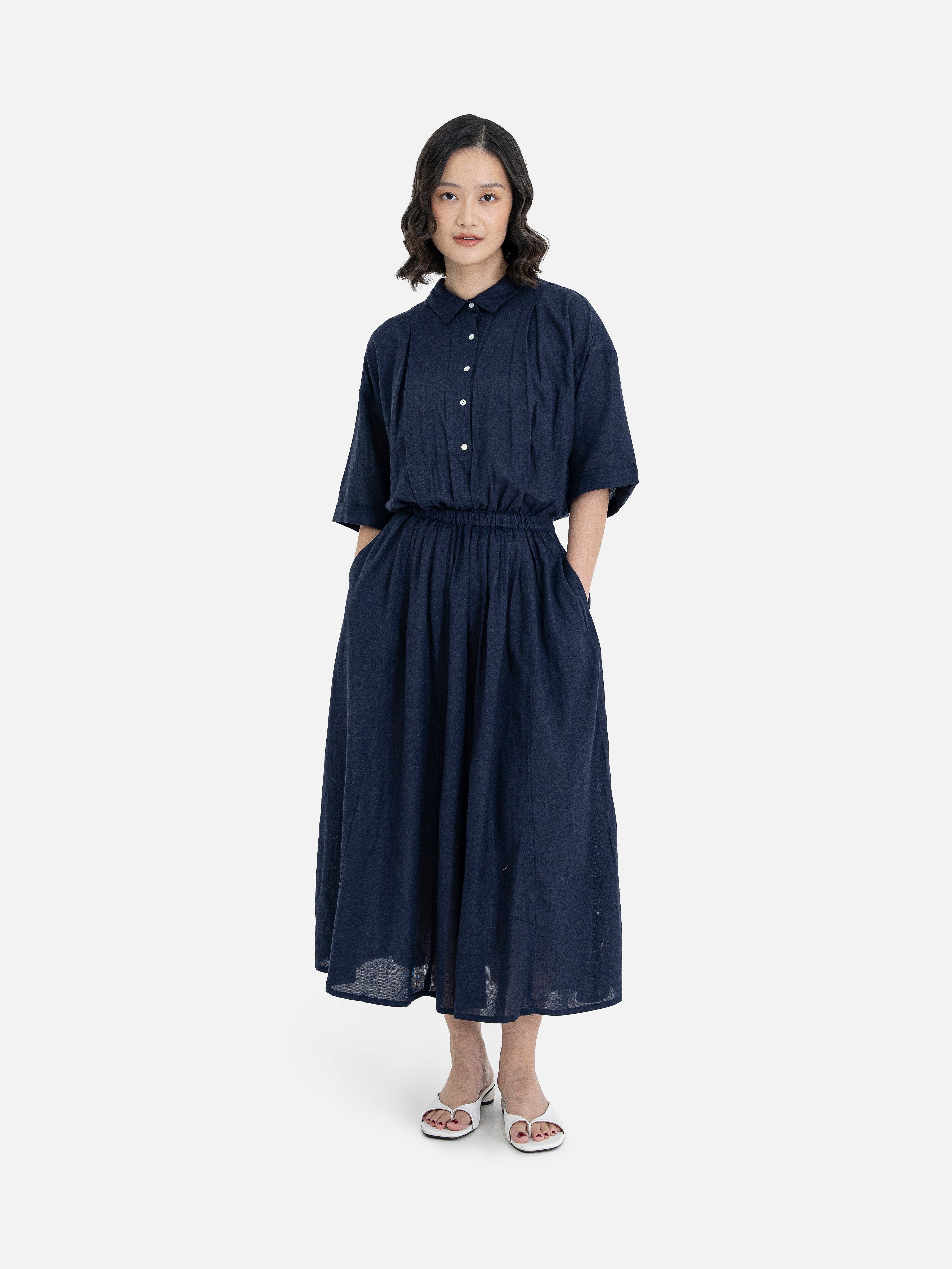 Gokujo Indian Cotton Collar Dress