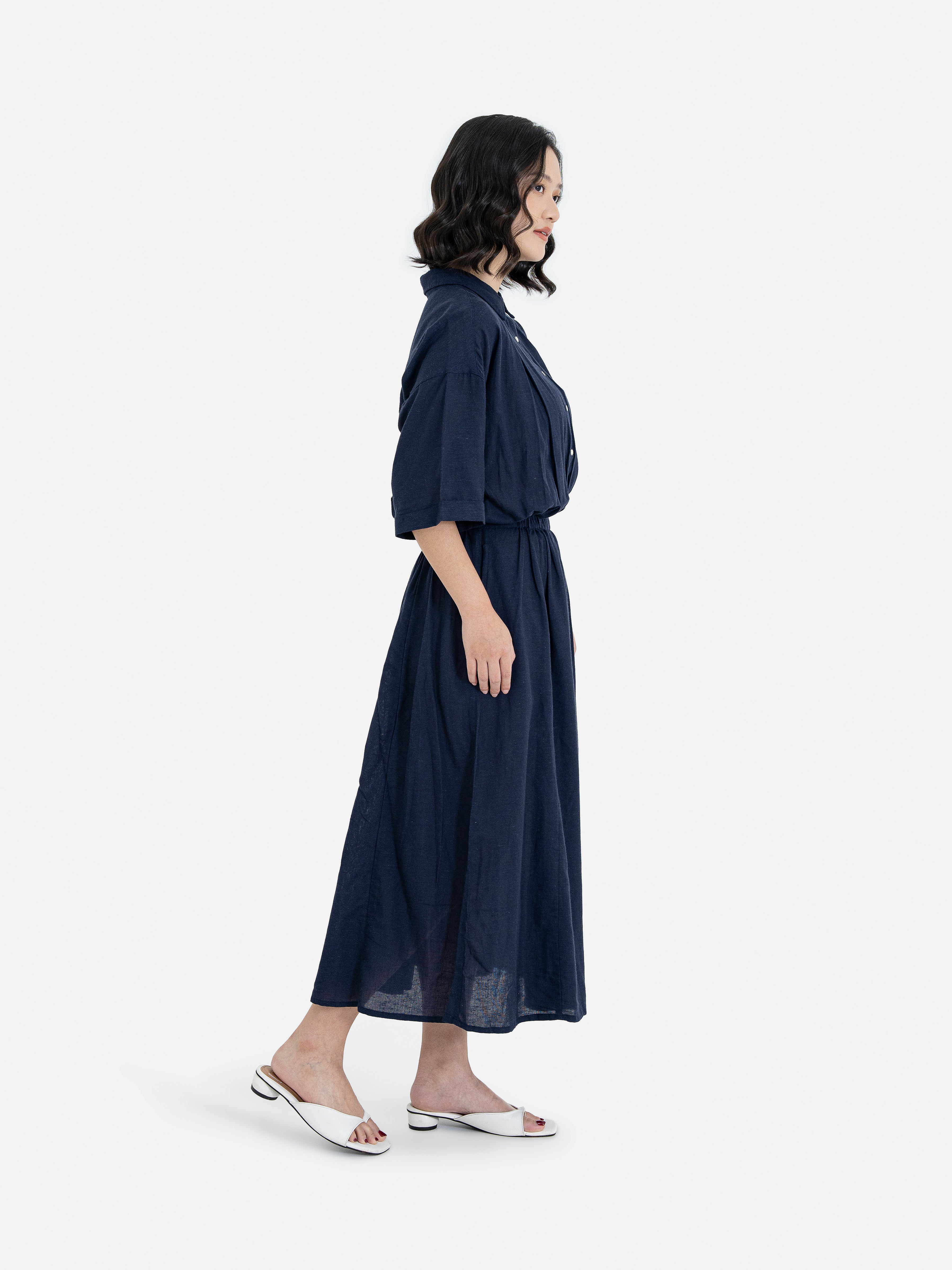 Gokujo Indian Cotton Collar Dress
