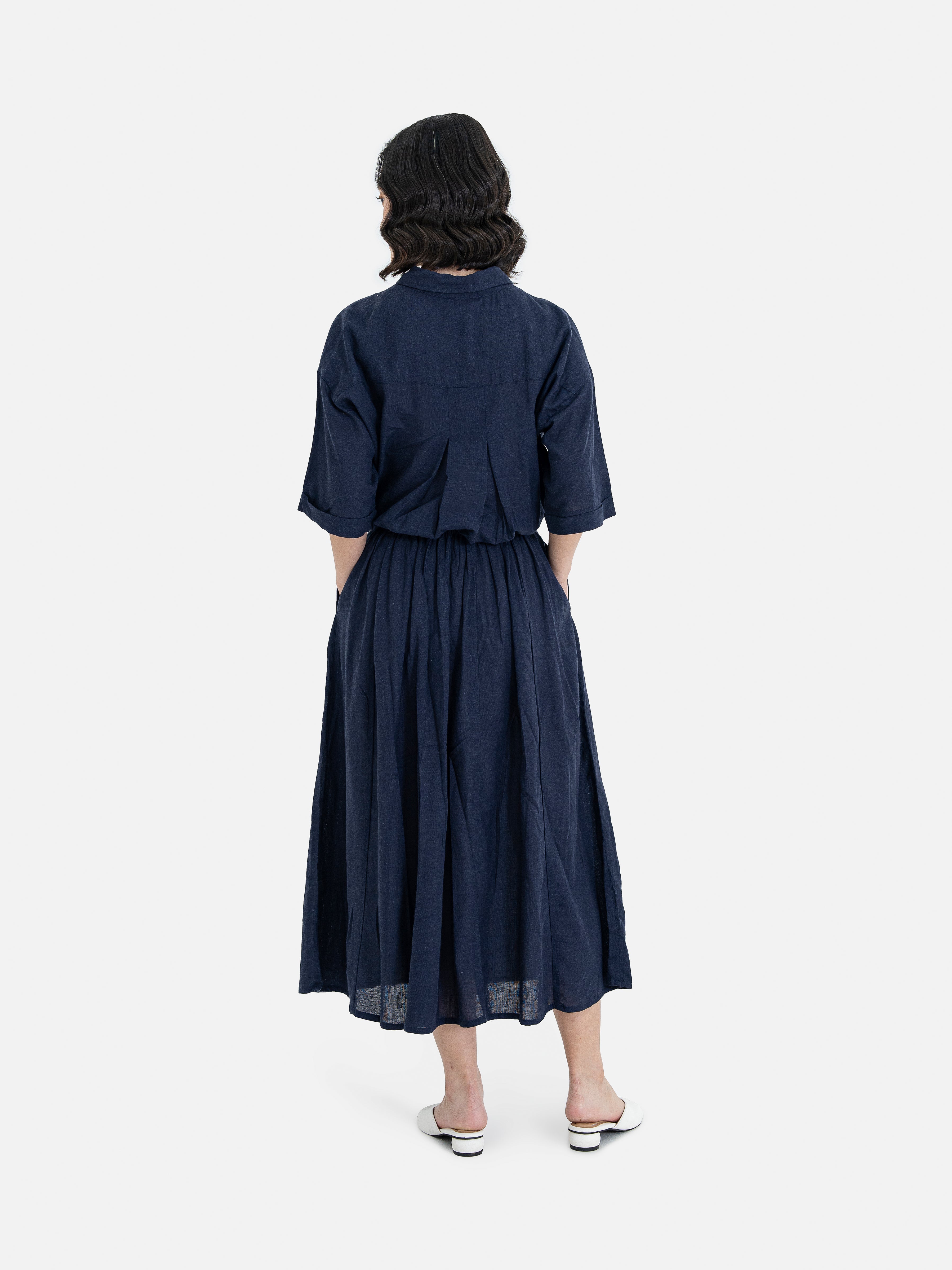 Gokujo Indian Cotton Collar Dress
