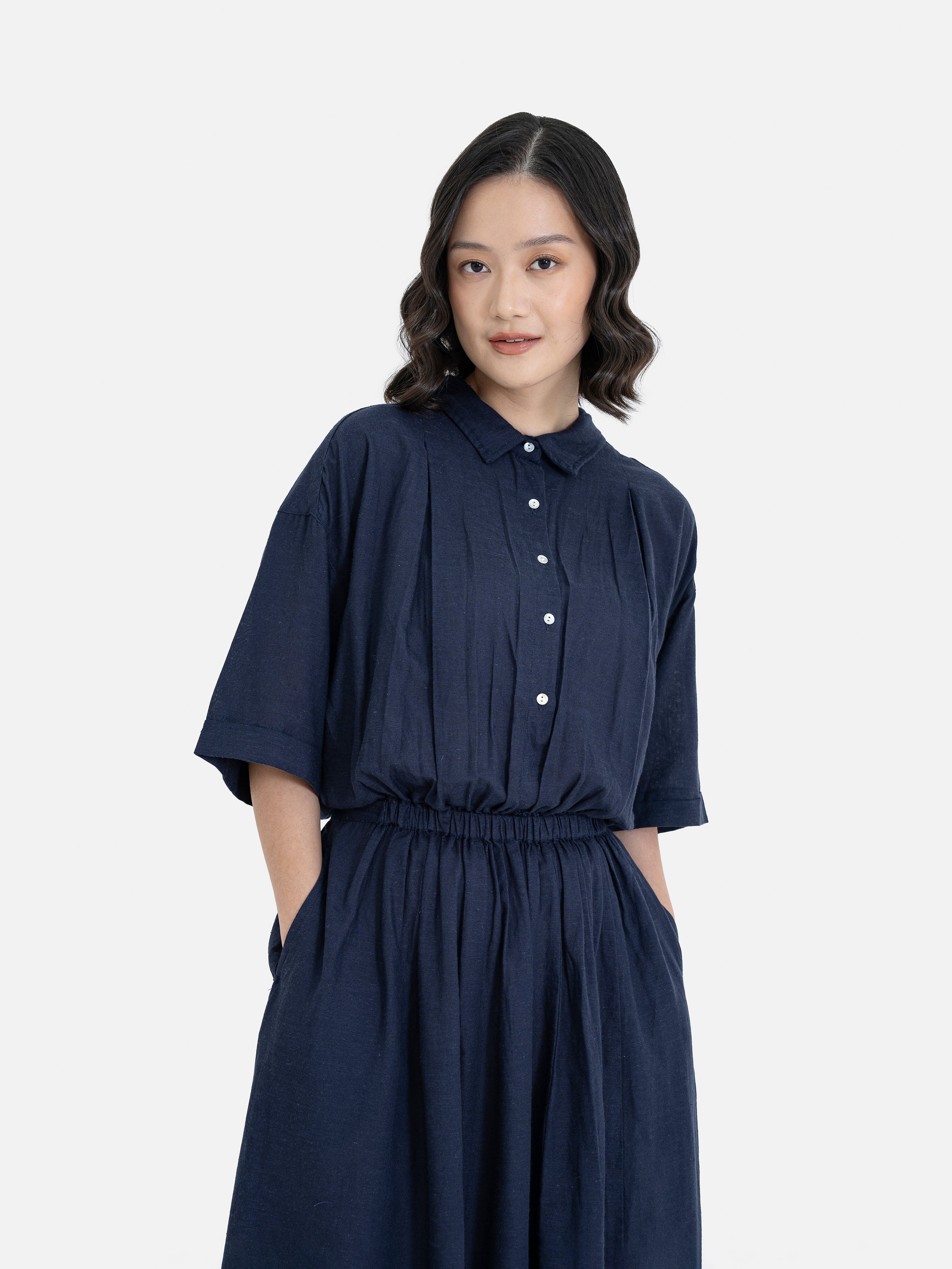 Gokujo Indian Cotton Collar Dress