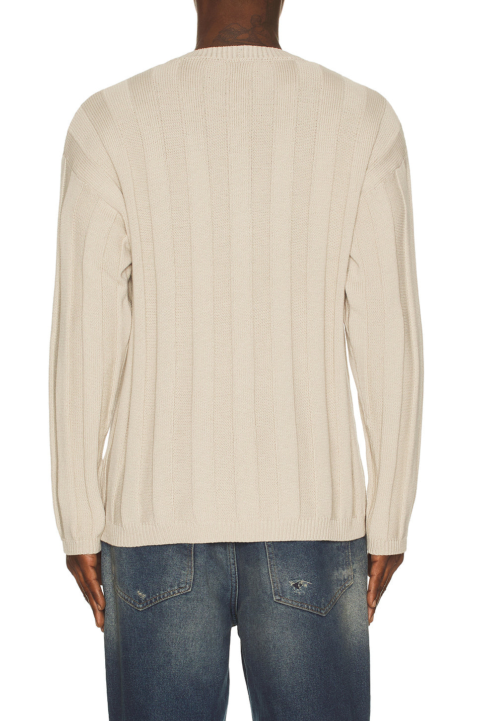 Wide Rib Crew Sweater