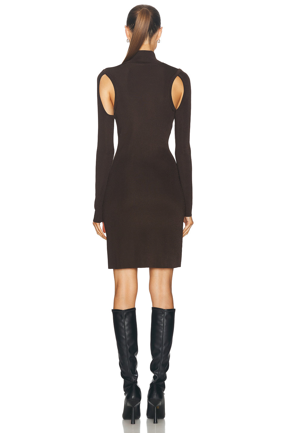 Cut Out Turtleneck Dress