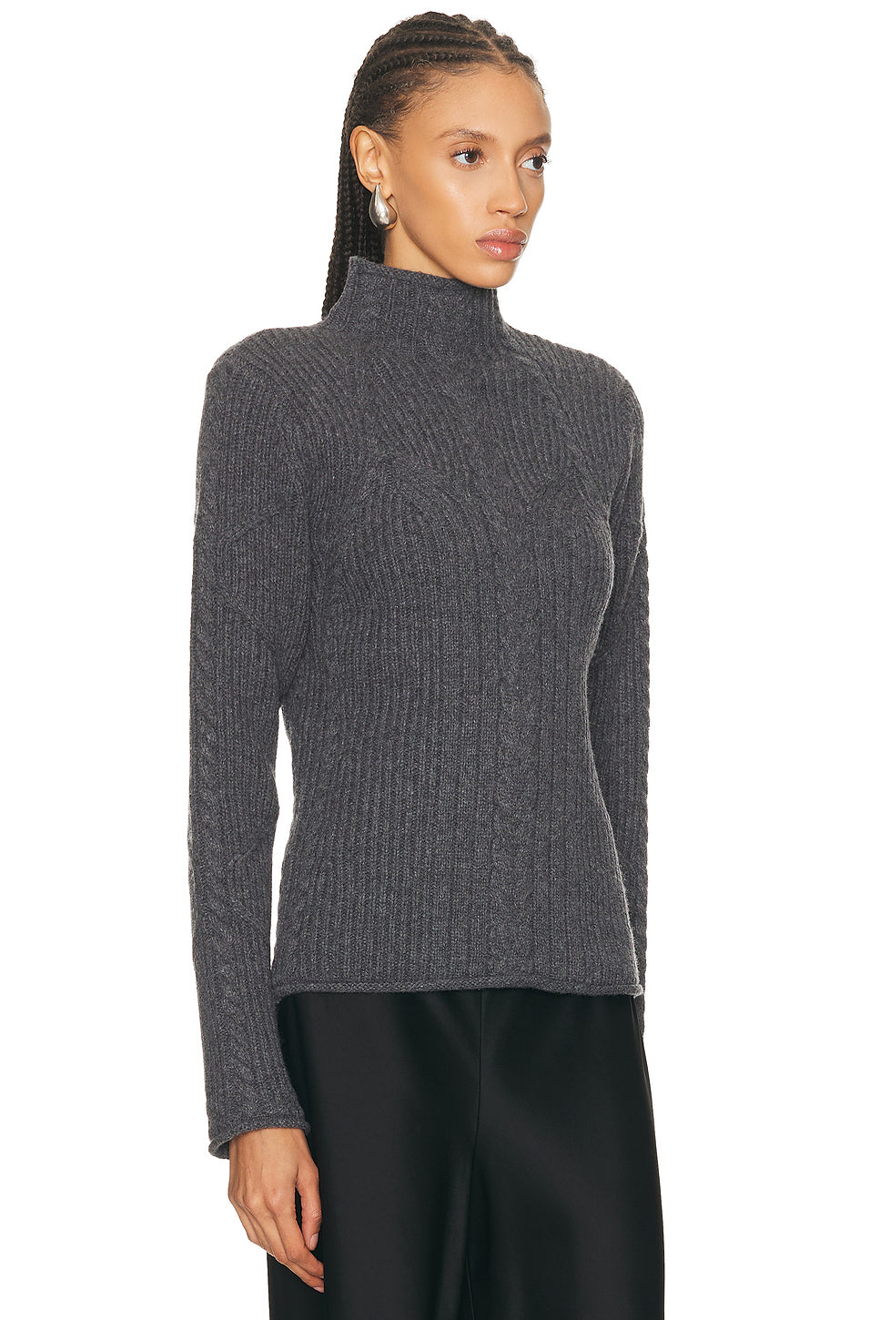 Cable Turtleneck Sweater