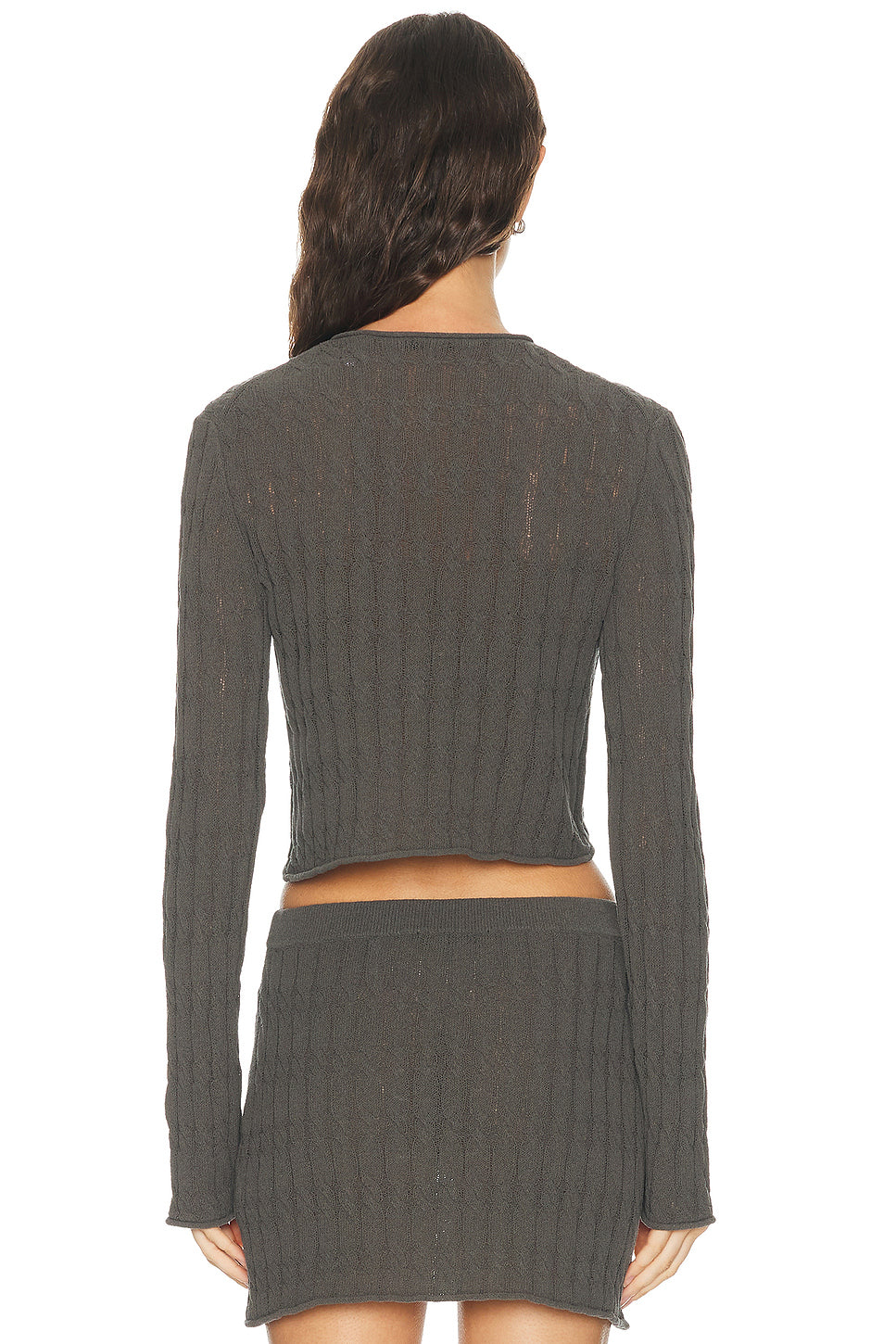 Cable Crop Cardigan