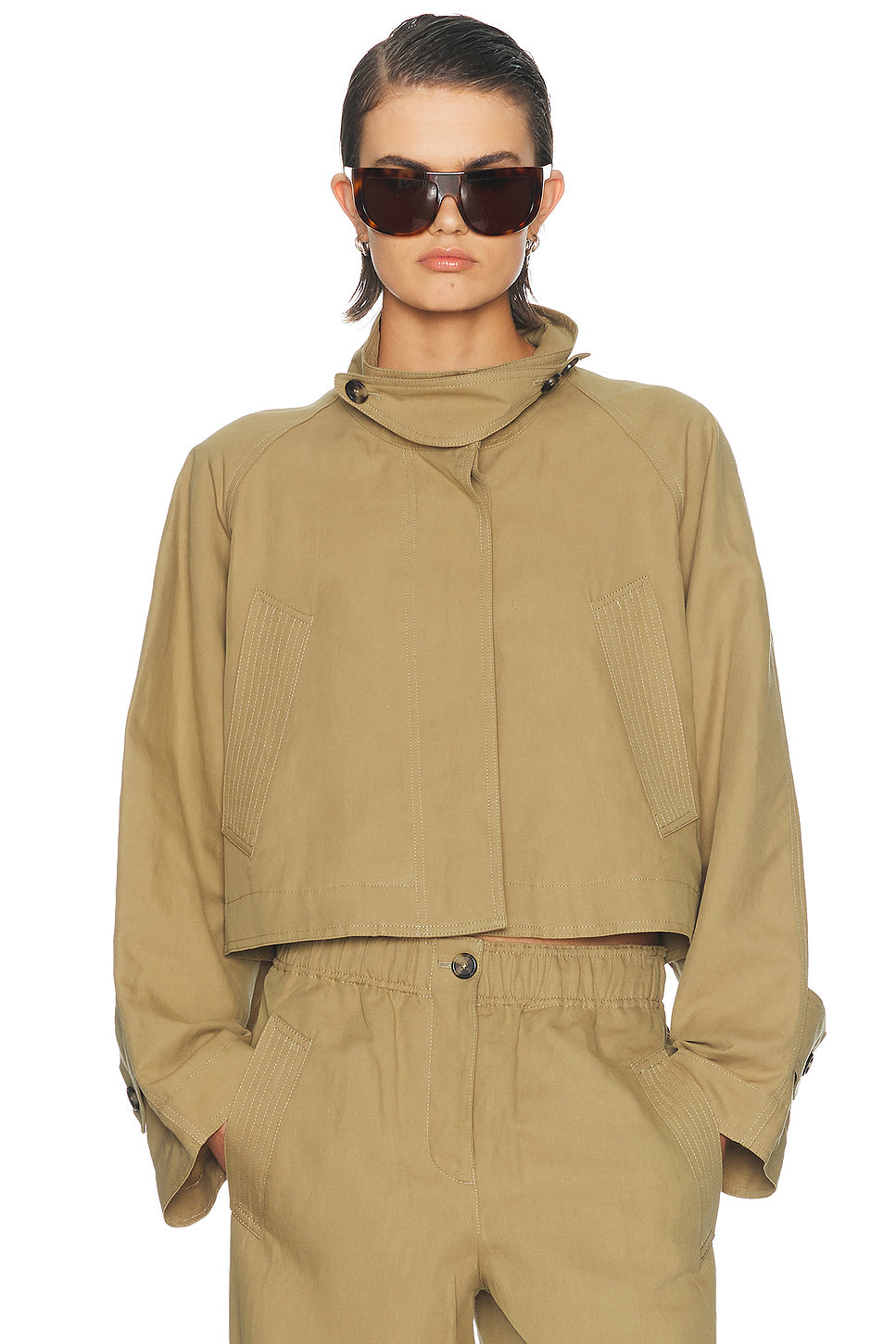 Cropped Trench Jacket
