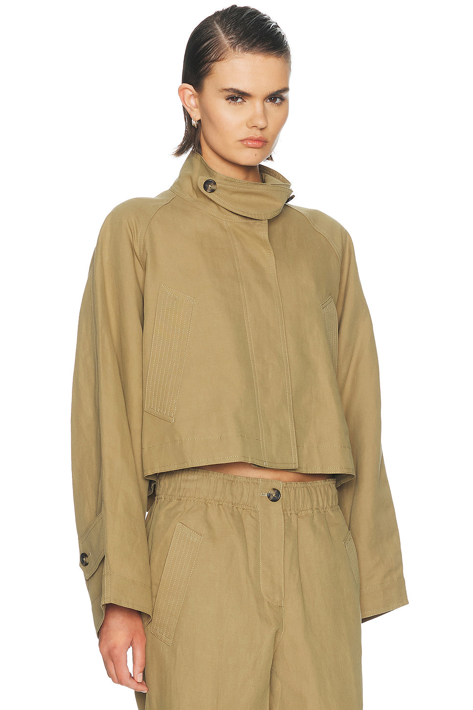 Cropped Trench Jacket