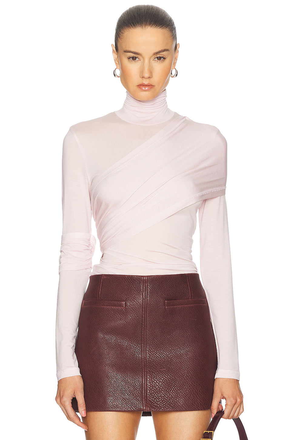 Turtleneck Wrap Top