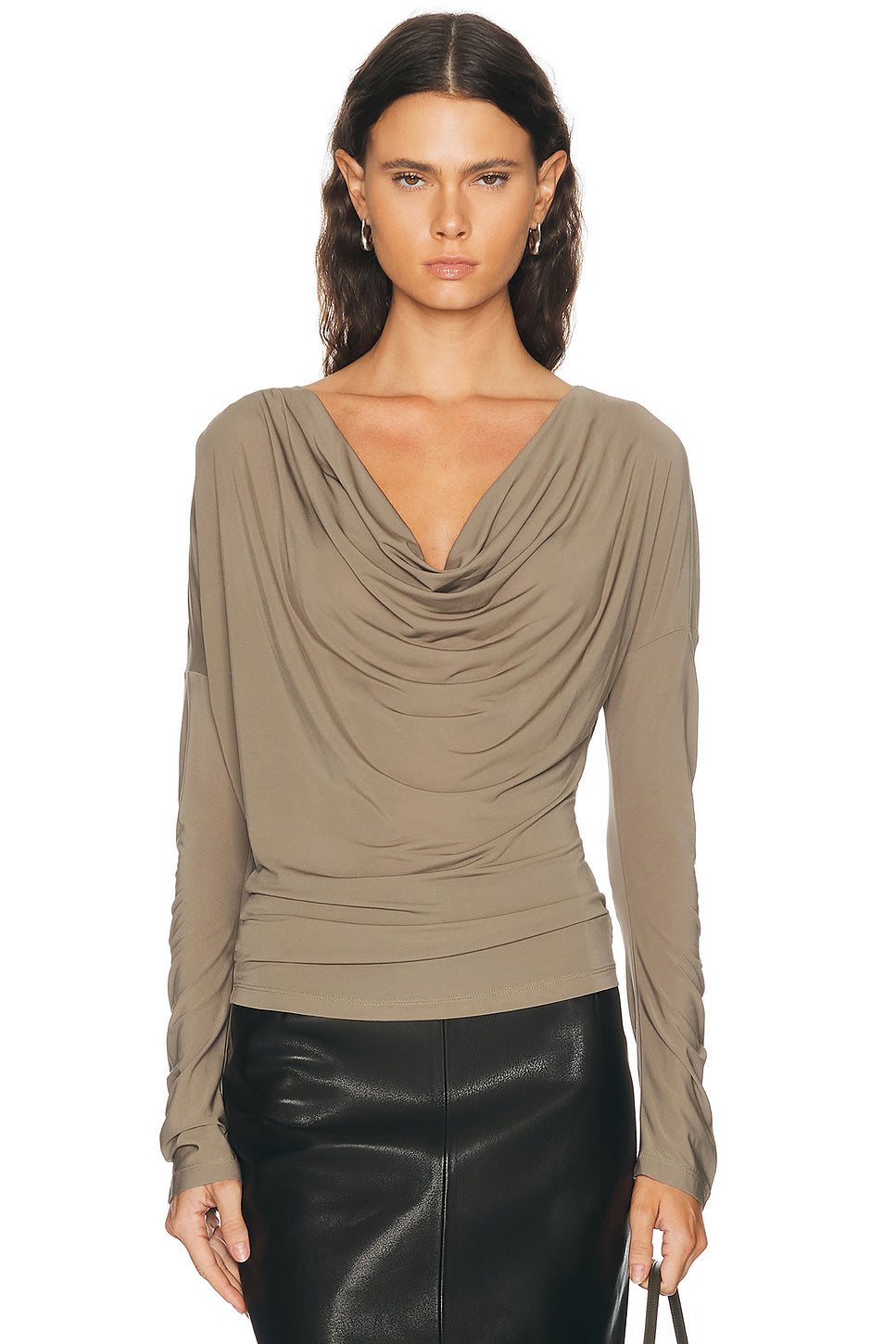 Cowl Long Sleeve Top