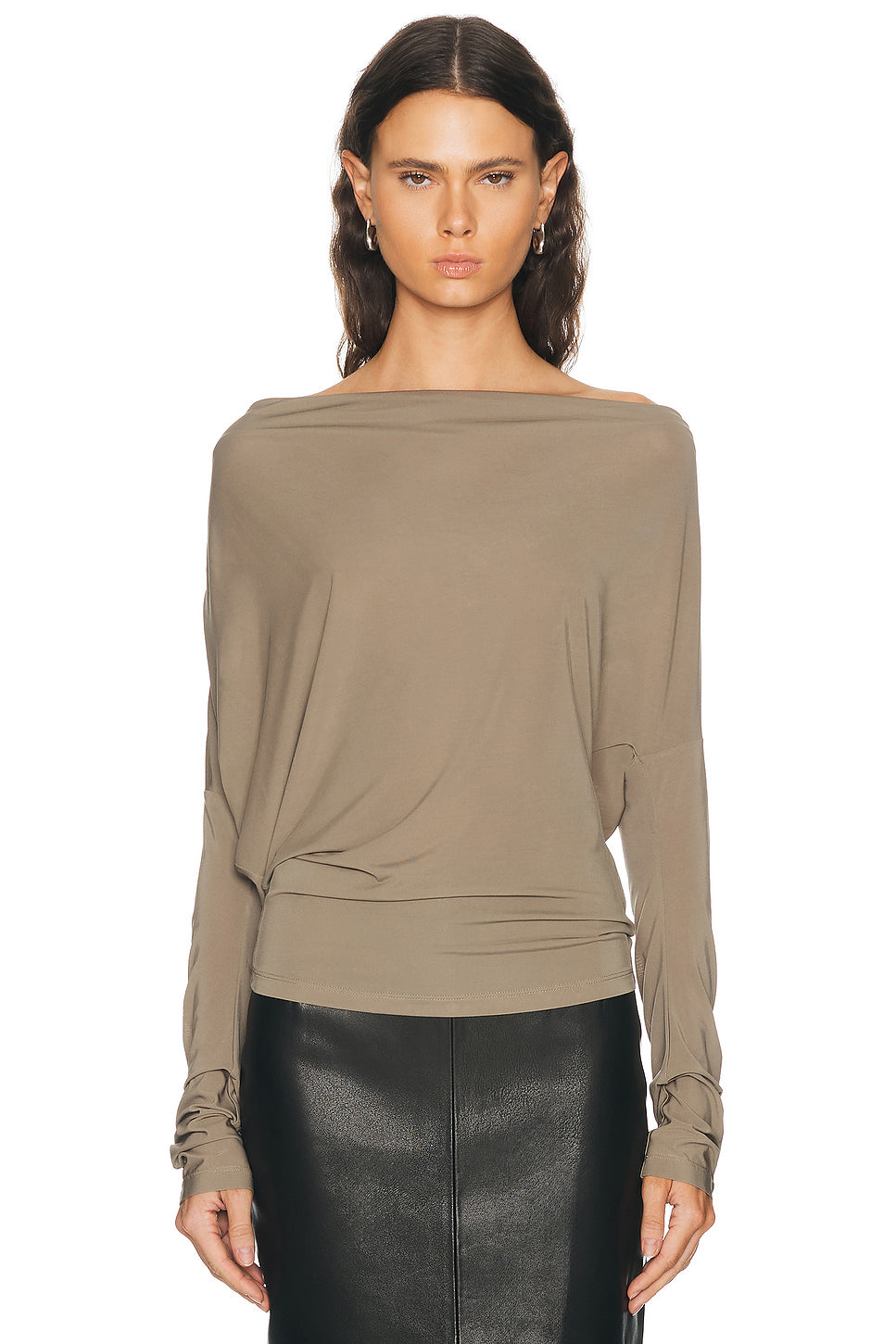 Cowl Long Sleeve Top