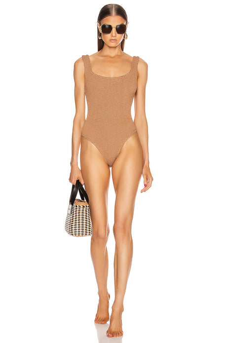 Classic Square Neck One Piece Swimsuit