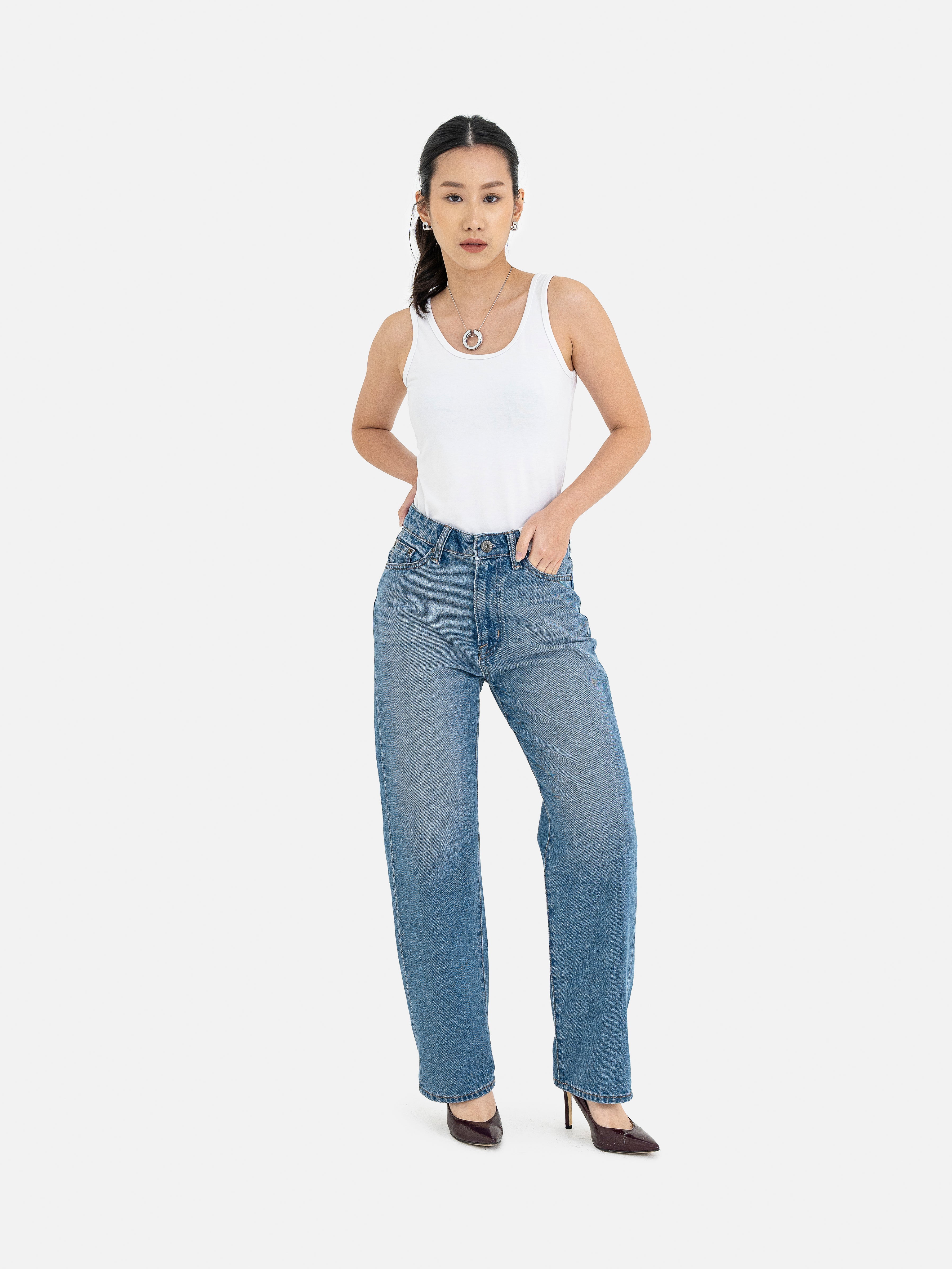 Hakusan Straight Denim Pants