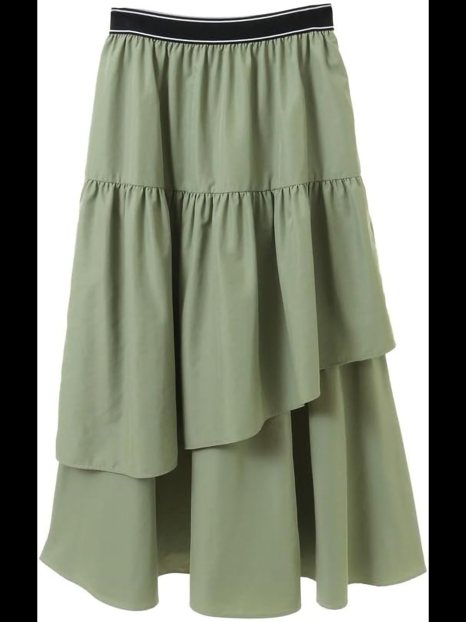 Hanae Waistline Frill Tiered Skirt