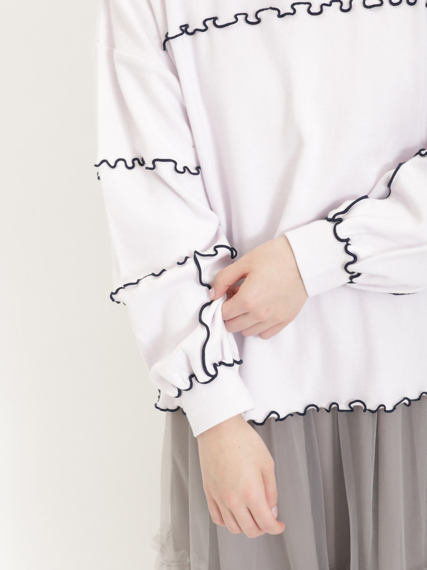 Harumei Cotton Smooth Color Scheme Mellow Sweatshirt