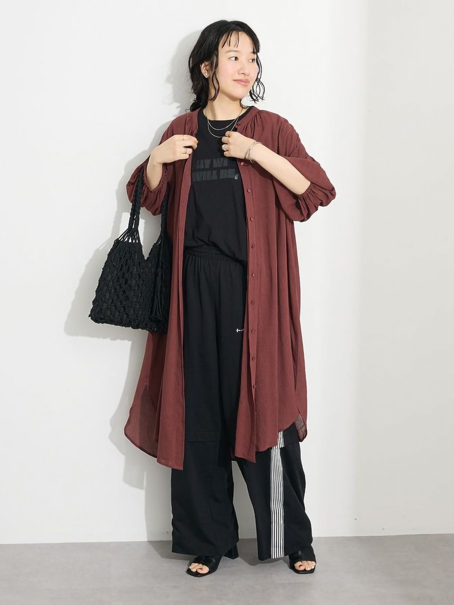 Harune Vintage Voile Sleeve Shirred Dress