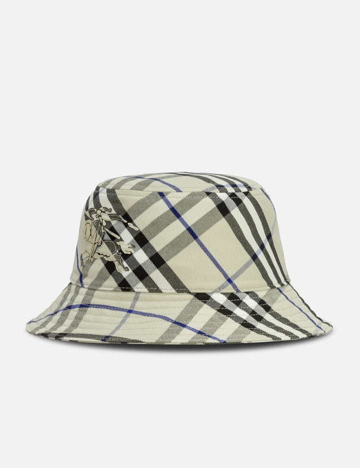 Check Cotton Blend Bucket Hat