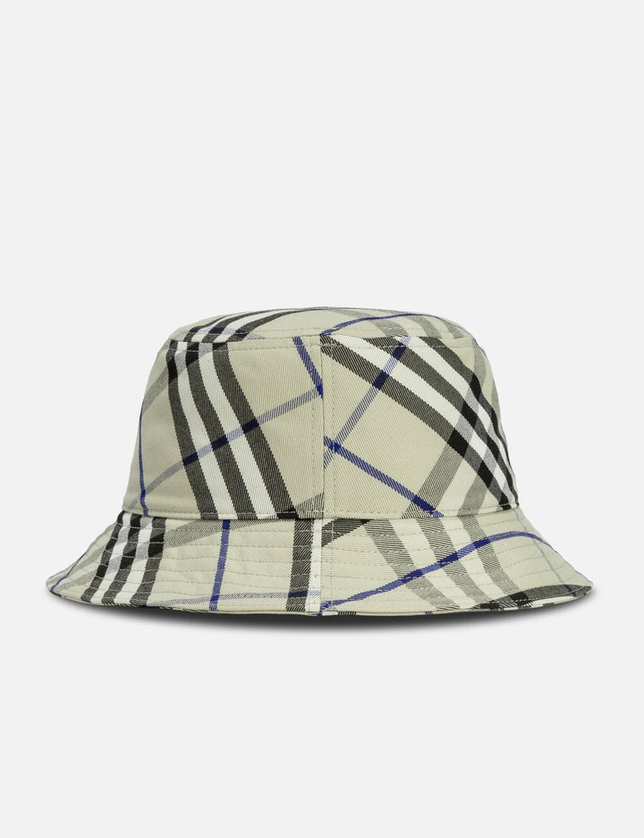 Check Cotton Blend Bucket Hat