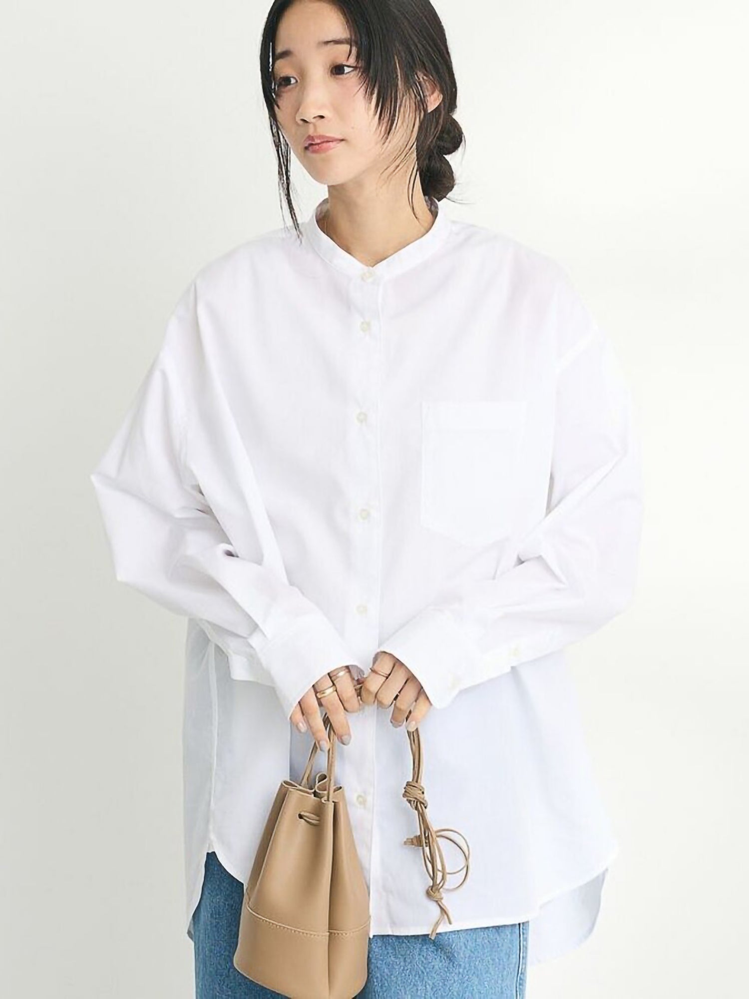 Hayato Band Collar Shirt