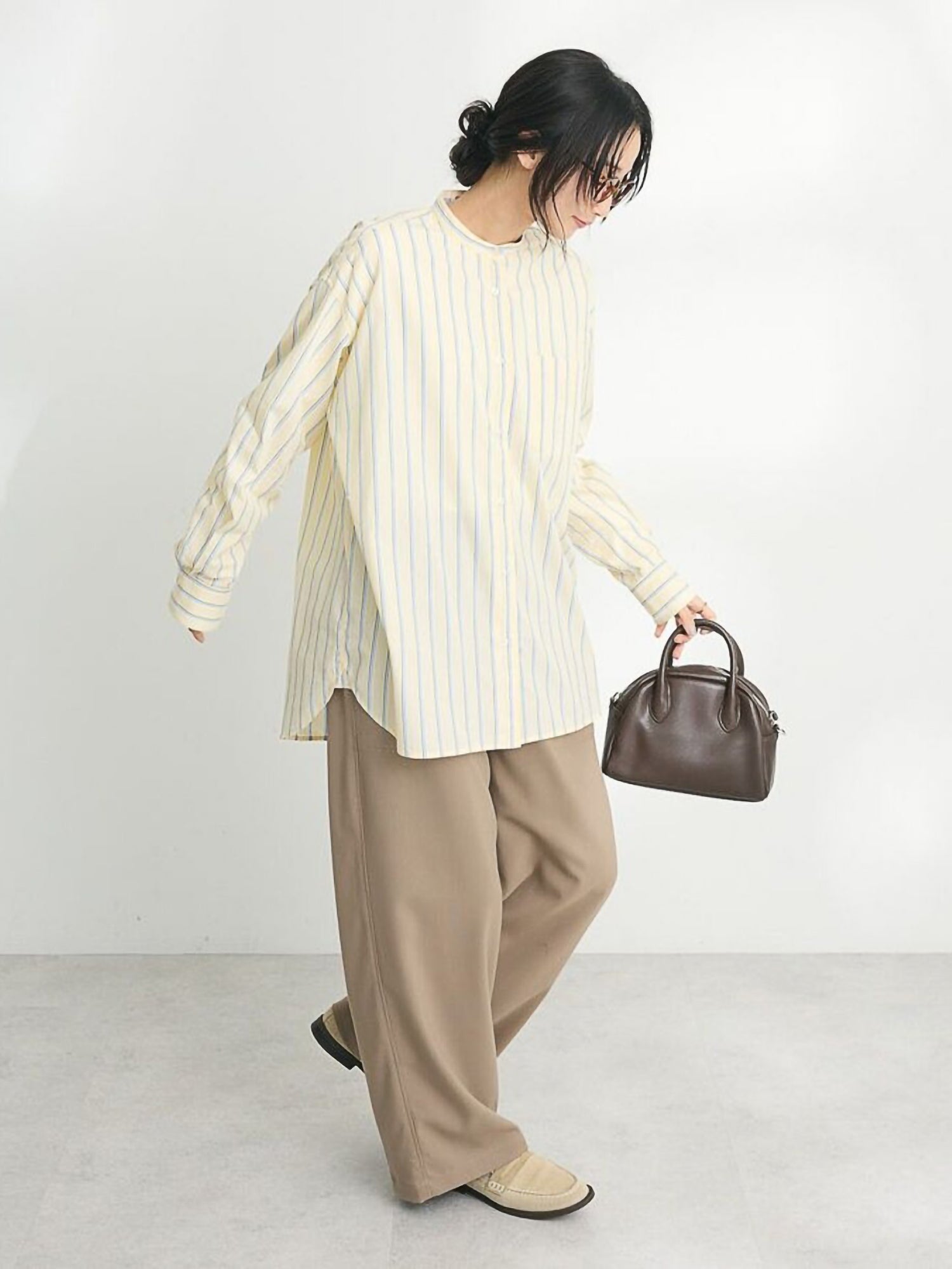 Hayato Band Collar Shirt