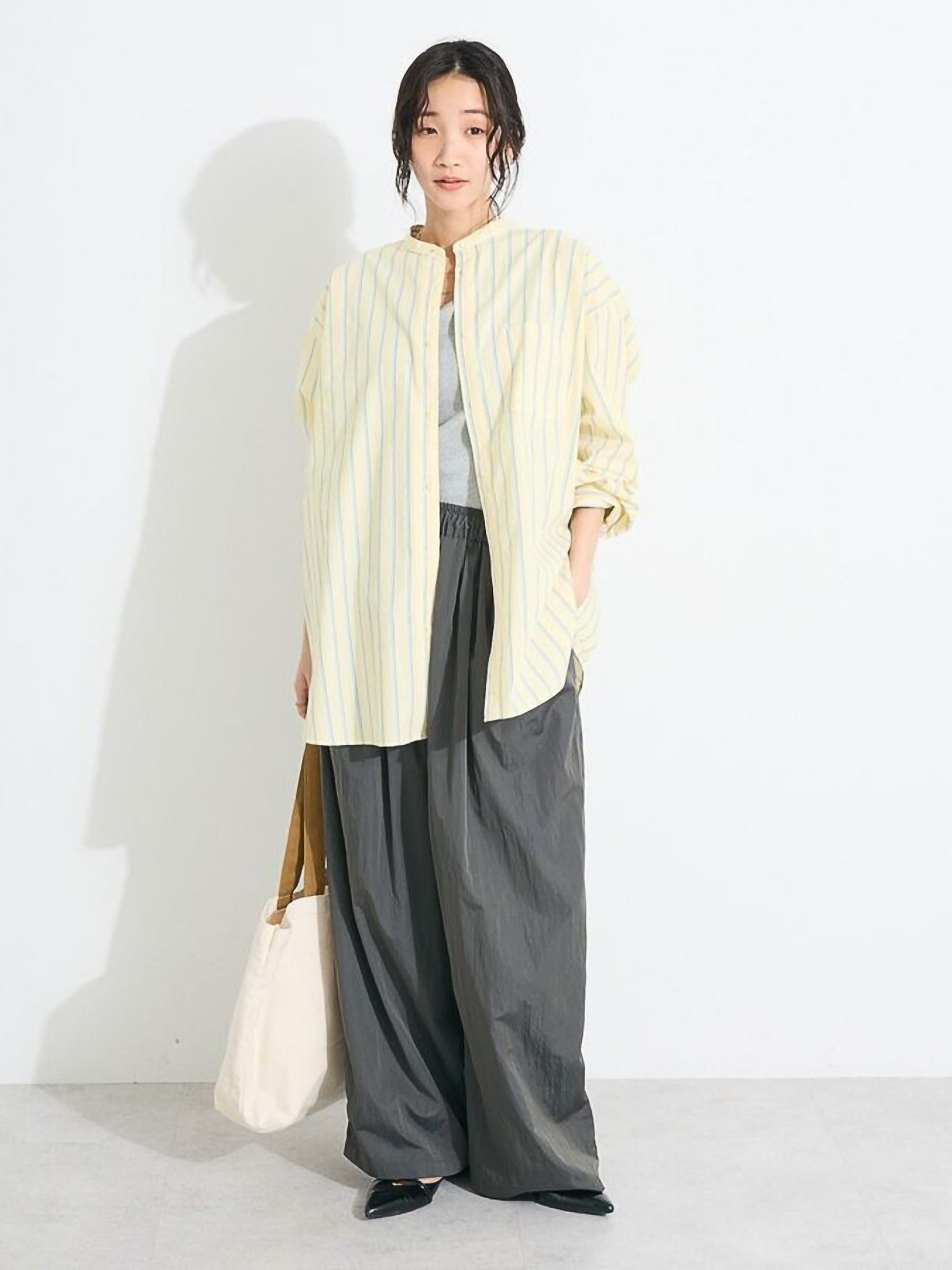 Hayato Band Collar Shirt