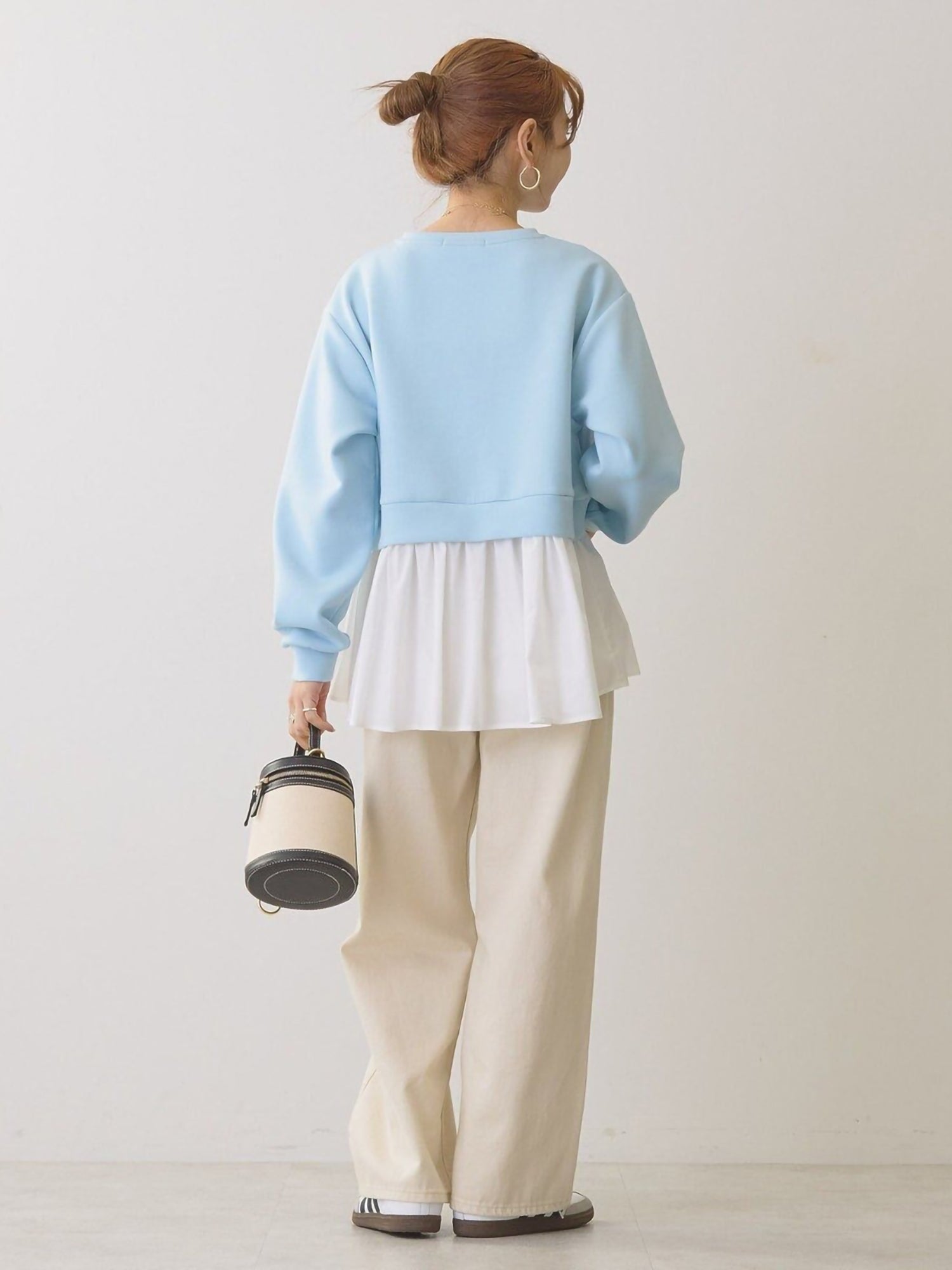 Hideki Mixed-Material Tiered Pullover