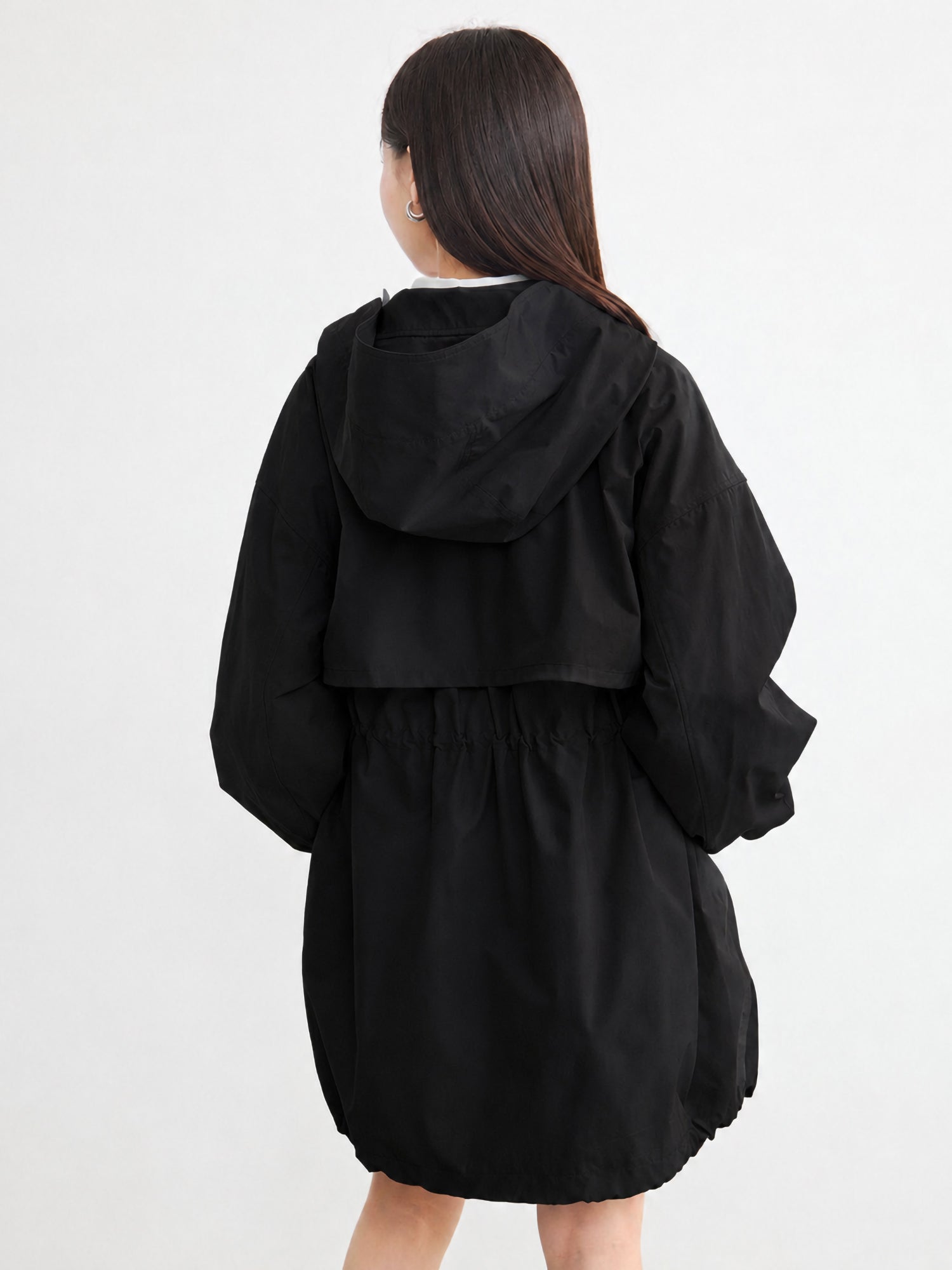 Himo Drawstring Mid-Length Hoodie