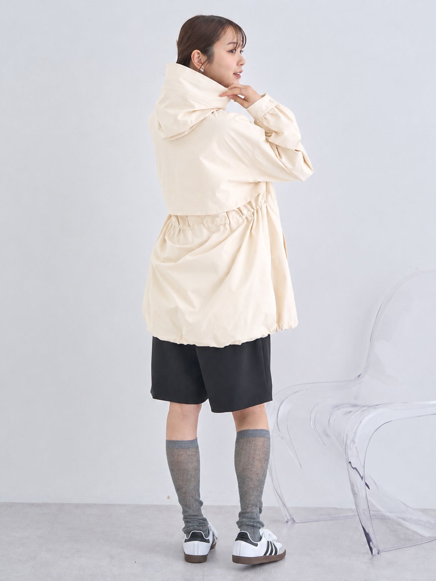 Himo Drawstring Mid-Length Hoodie